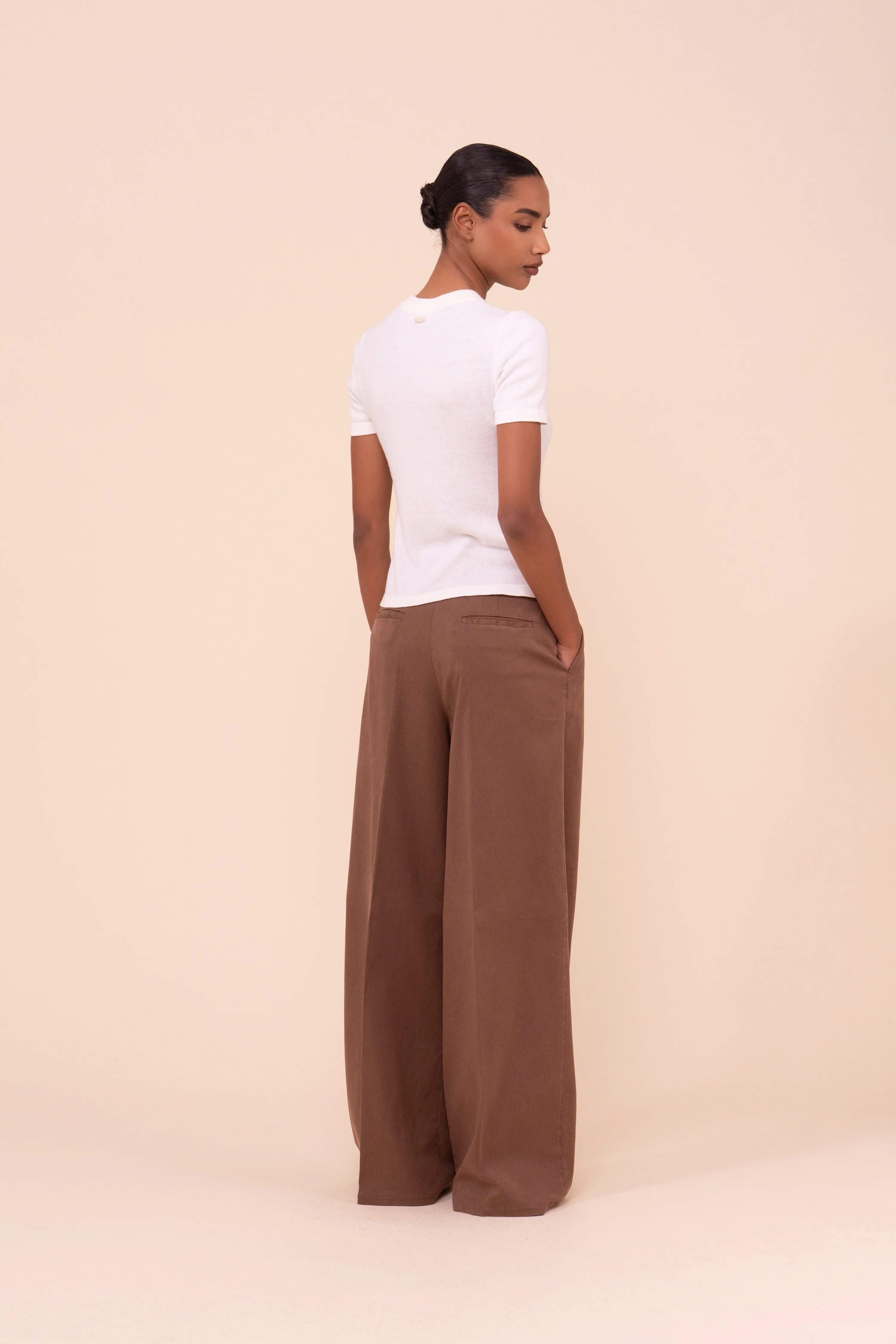 Andre Cotton and Cashmere Knit T-Shirt - Image 3