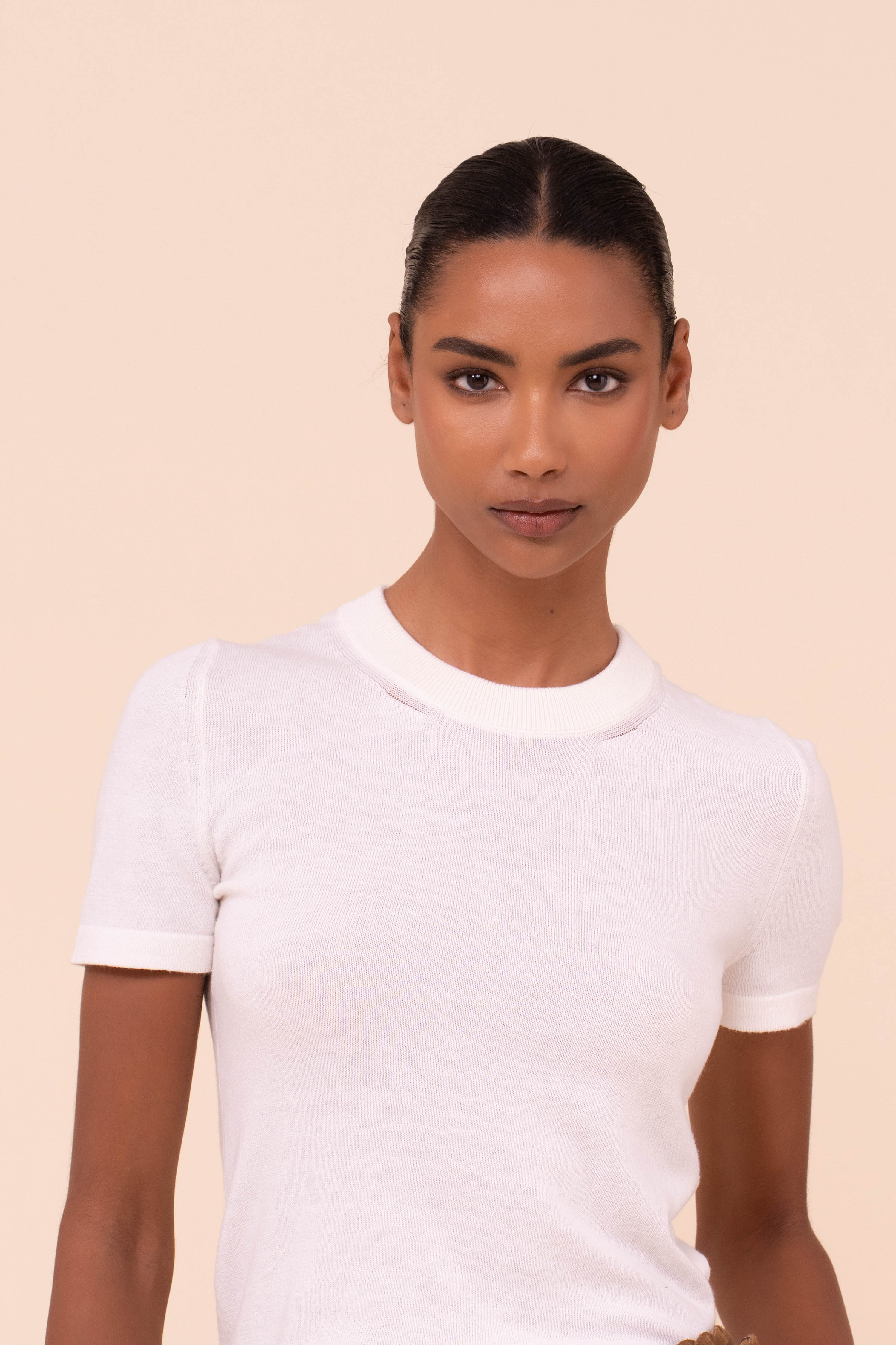 Andre Cotton and Cashmere Knit T-Shirt - Image 4