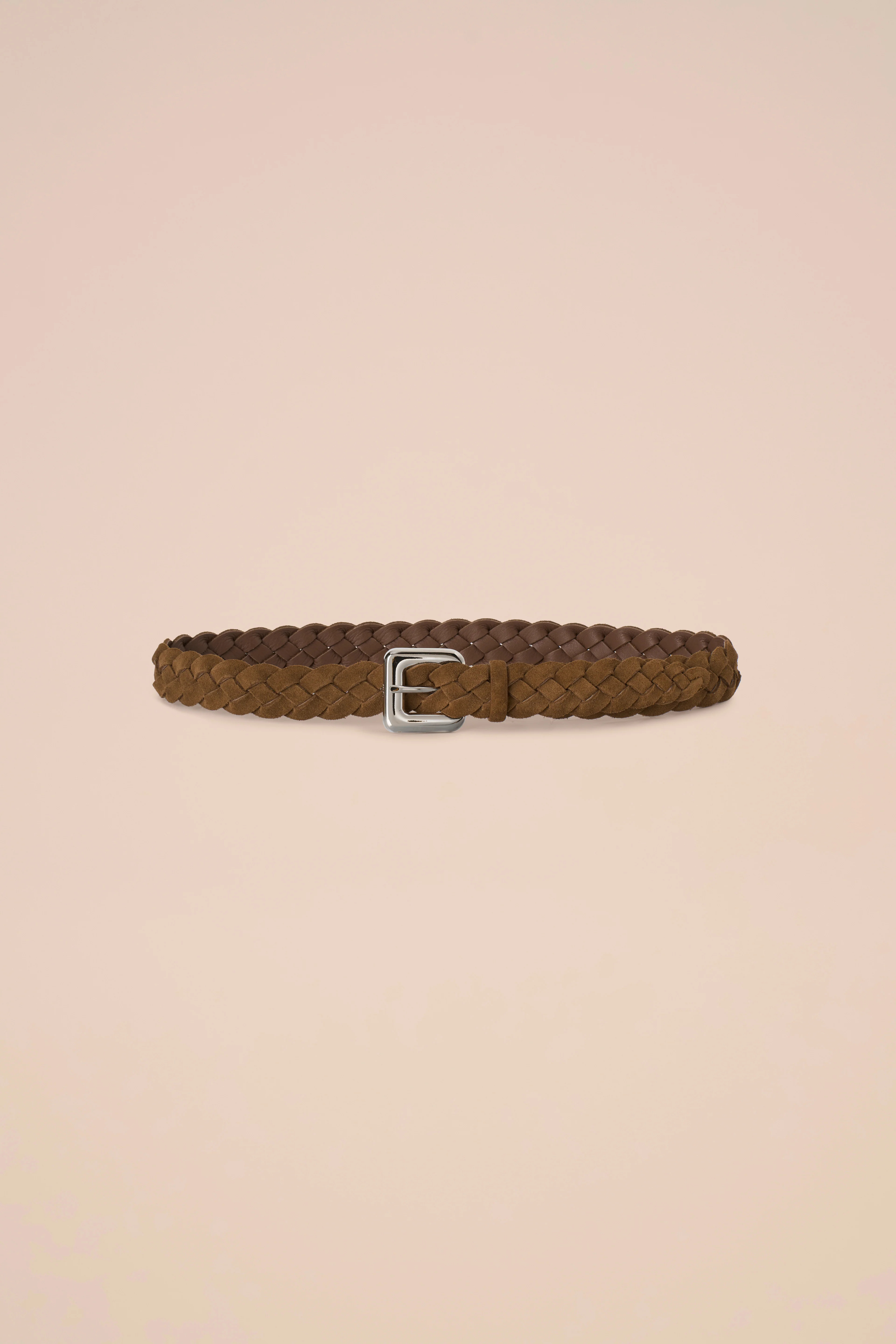Treccia Suede and Nappa Braided Belt - Reversible - Image 4