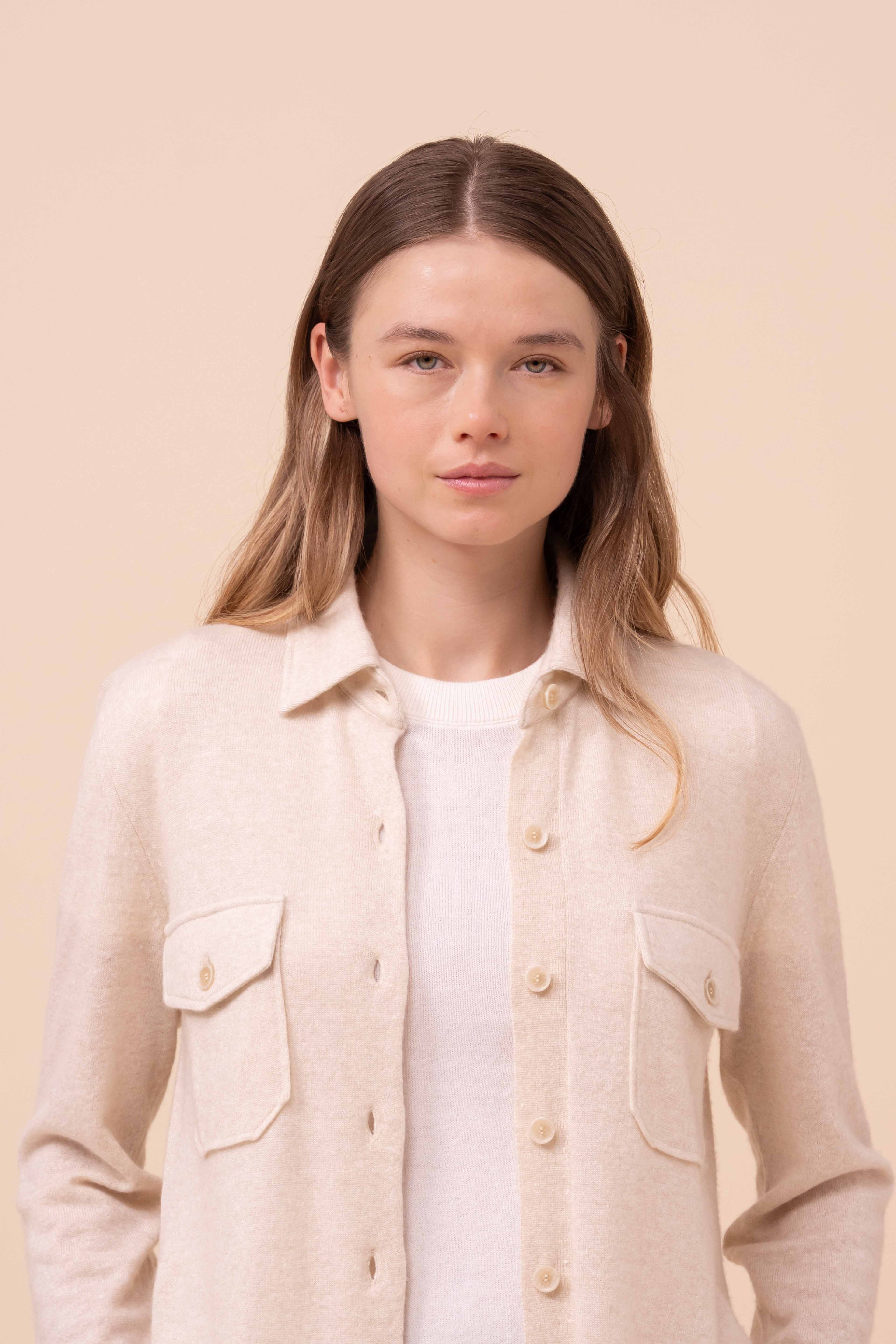 Corviglia Marble Cashmere and Linen Overshirt - Image 4