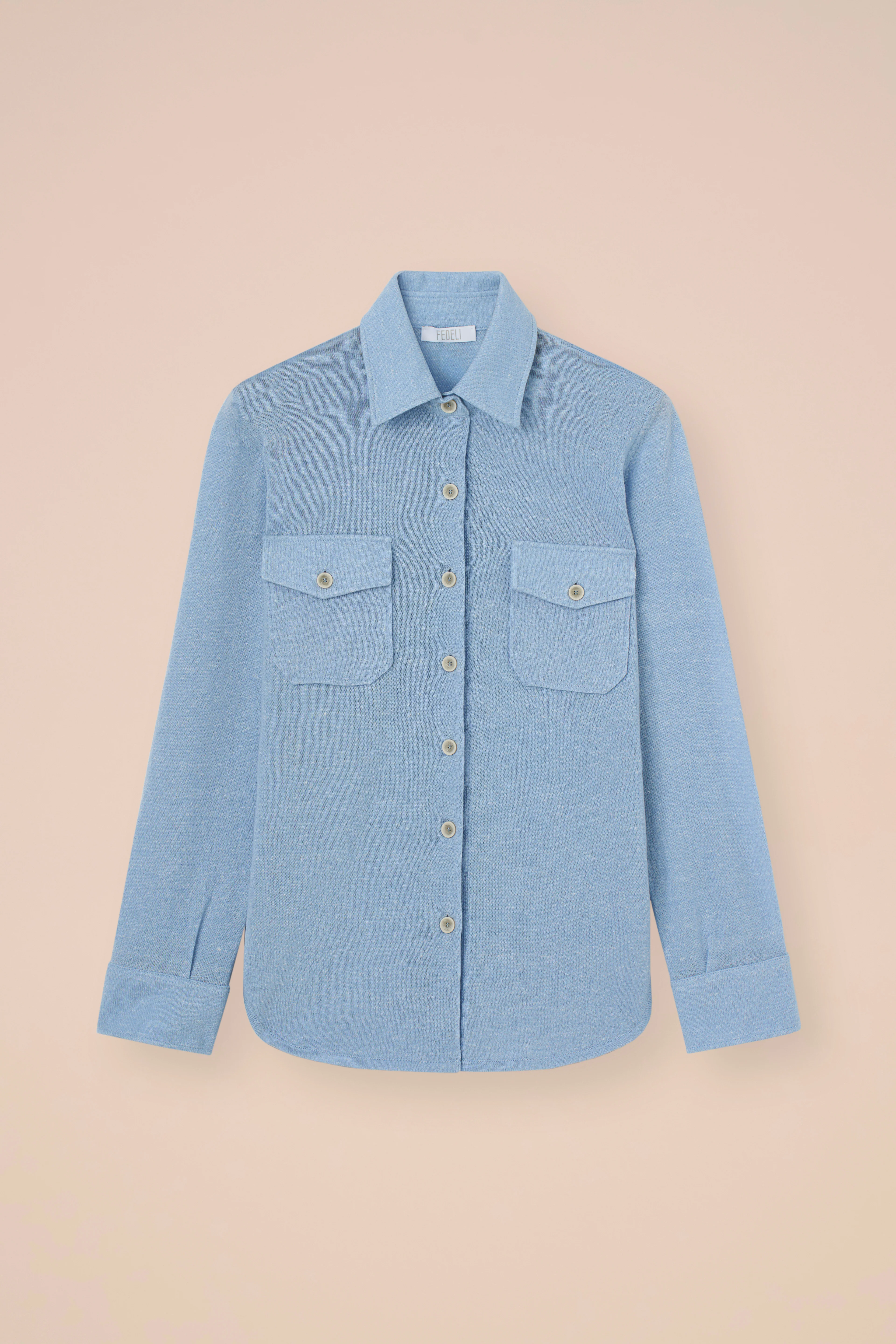 Corviglia Marble Cashmere and Linen Overshirt - Image 6