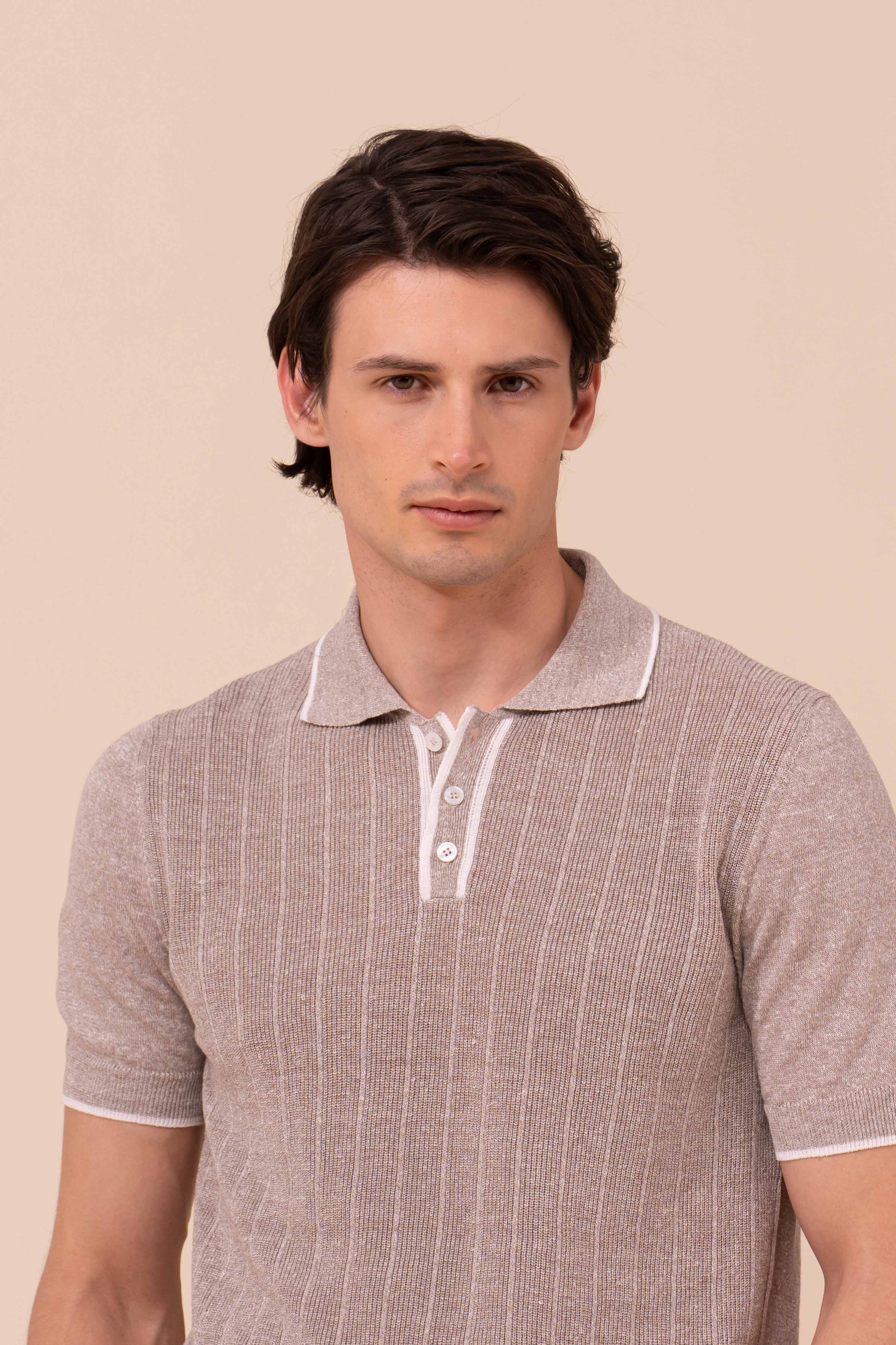 Dodo Cotton and Linen Ribbed Polo - Image 4