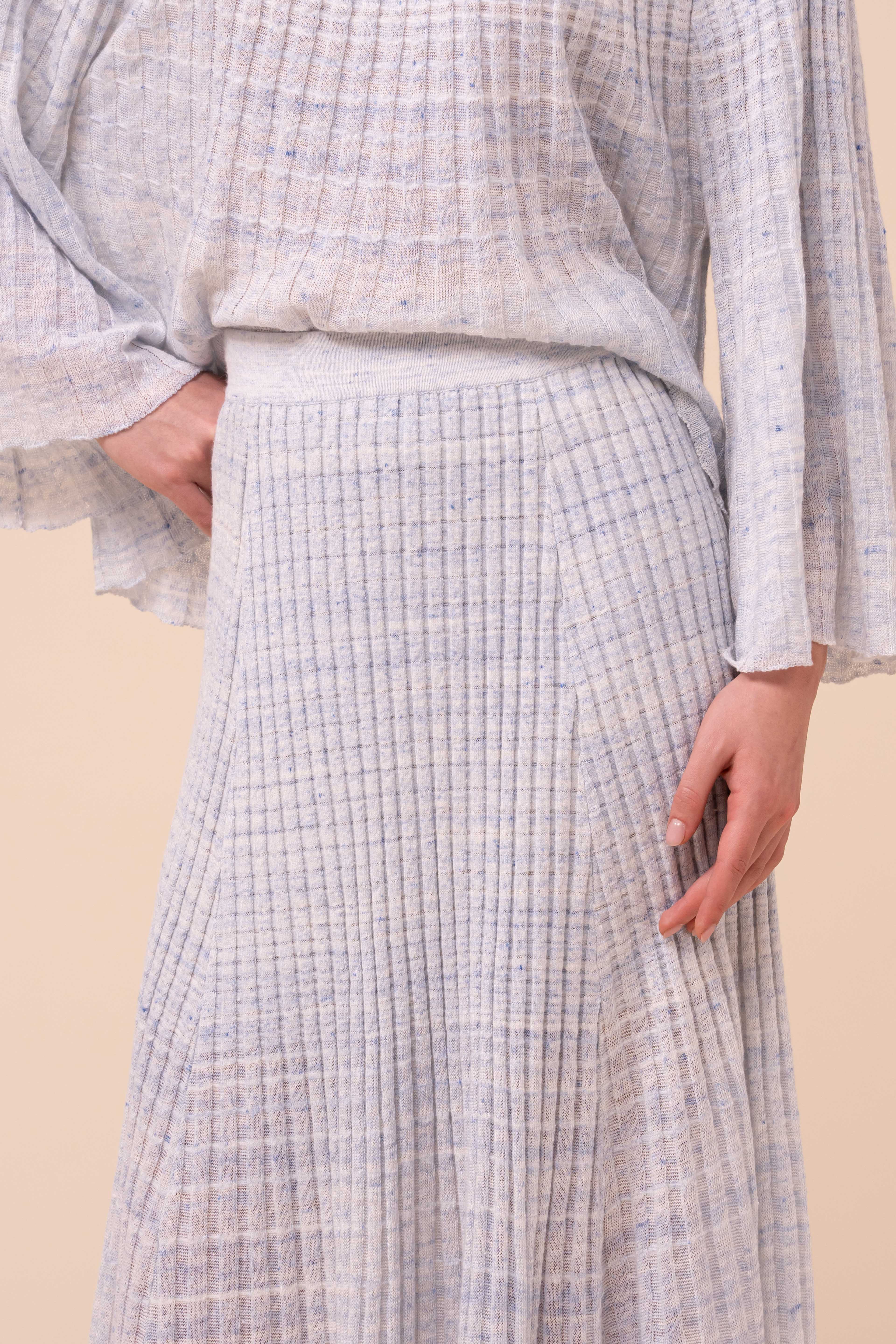 Ellen Cairo Ribbed Knit Skirt - Image 4