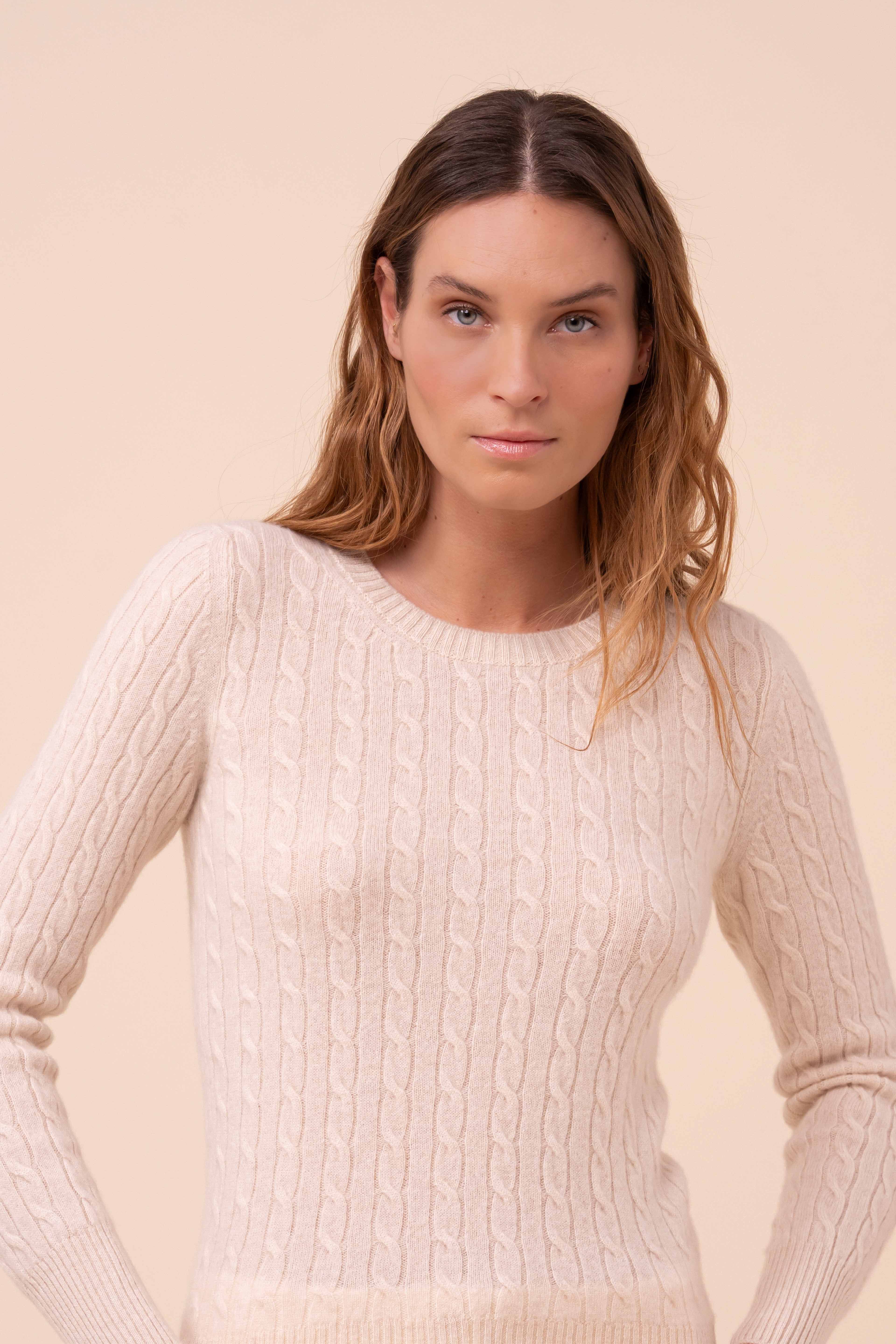 Franz Persia Cashmere Cable Crewneck - Image 4