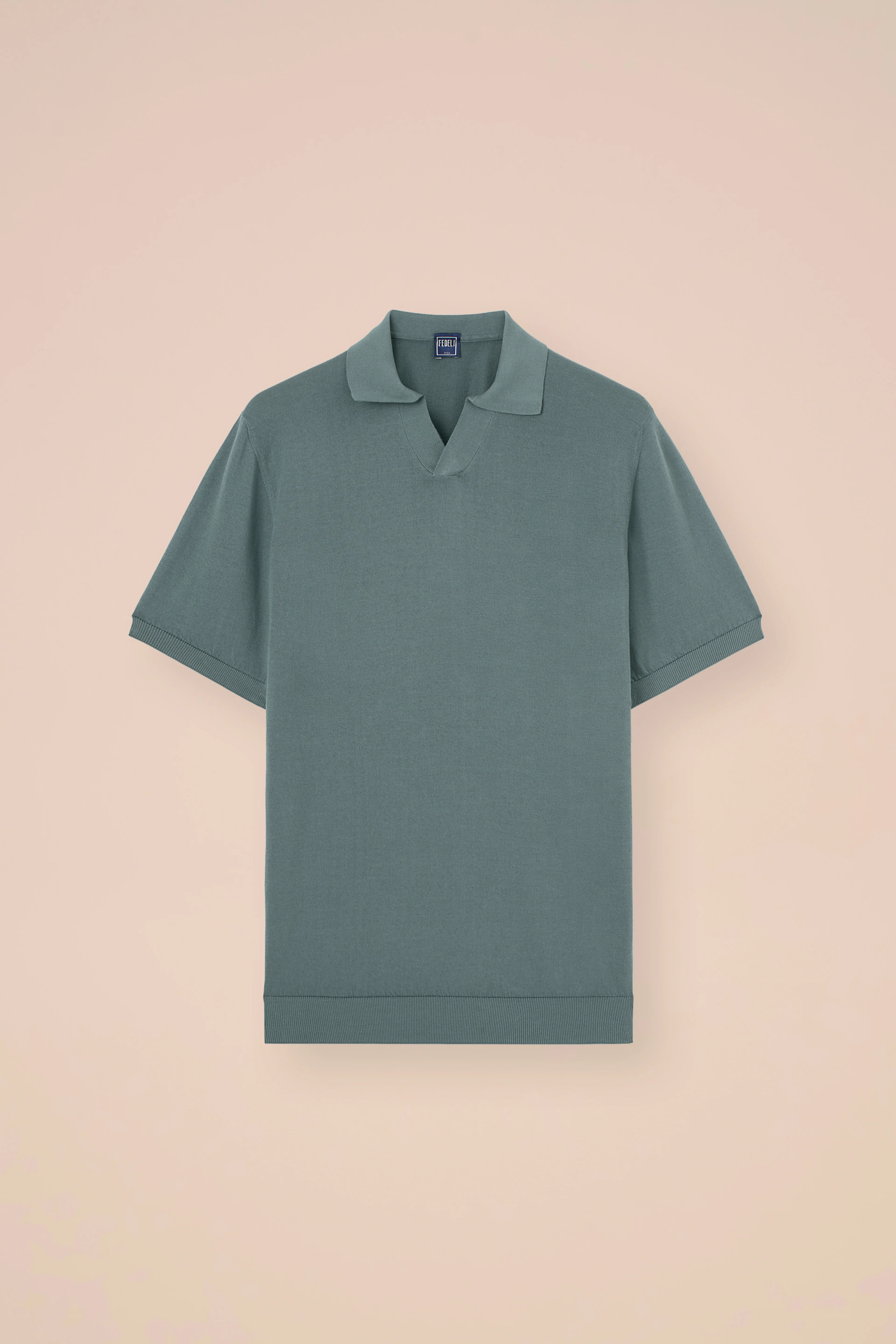 Fuji Giza Organic Cotton V-Neck Knit Polo - Image 6