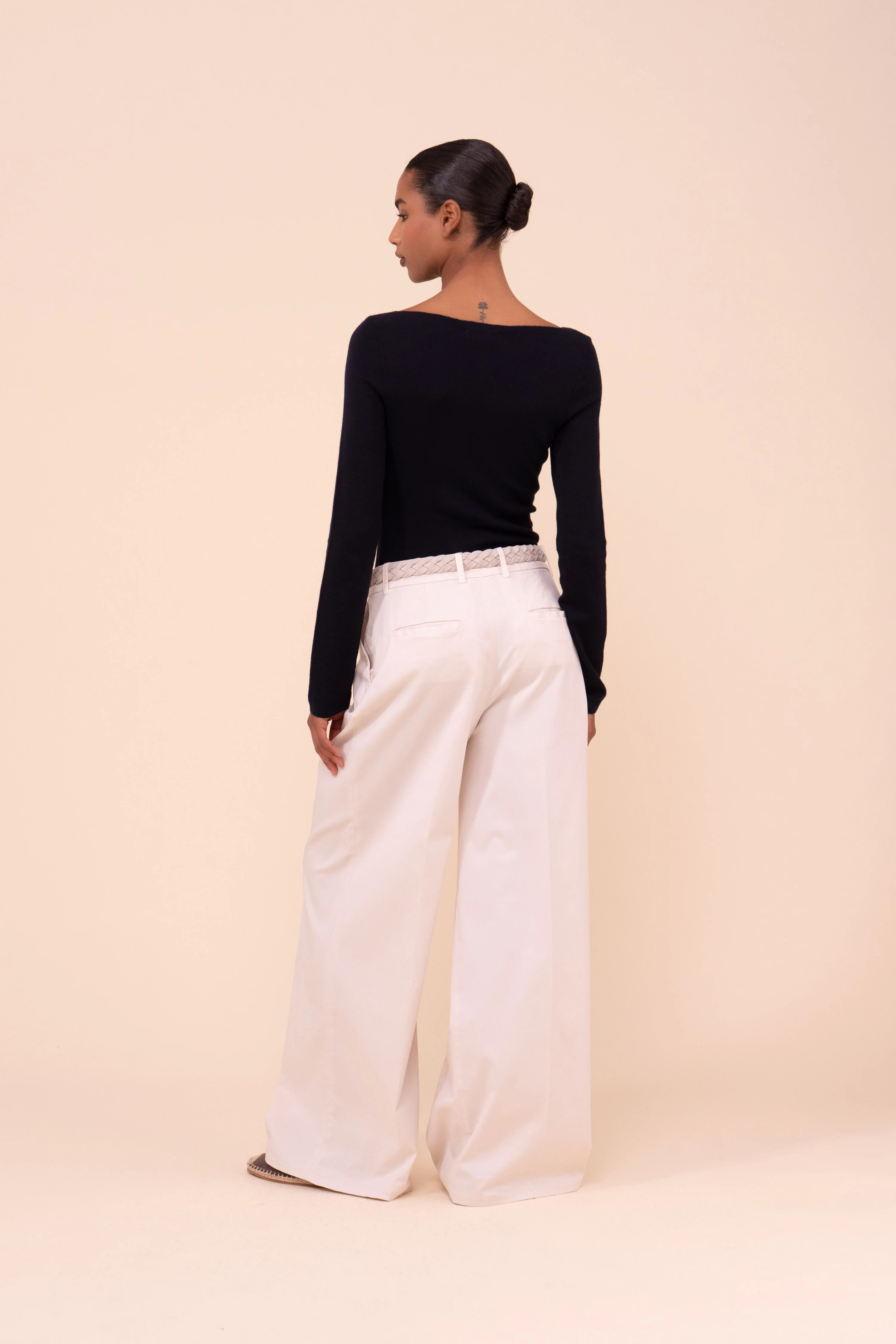 Haring Pearly Cashmere-Silk Boatneck Sweater - Image 3
