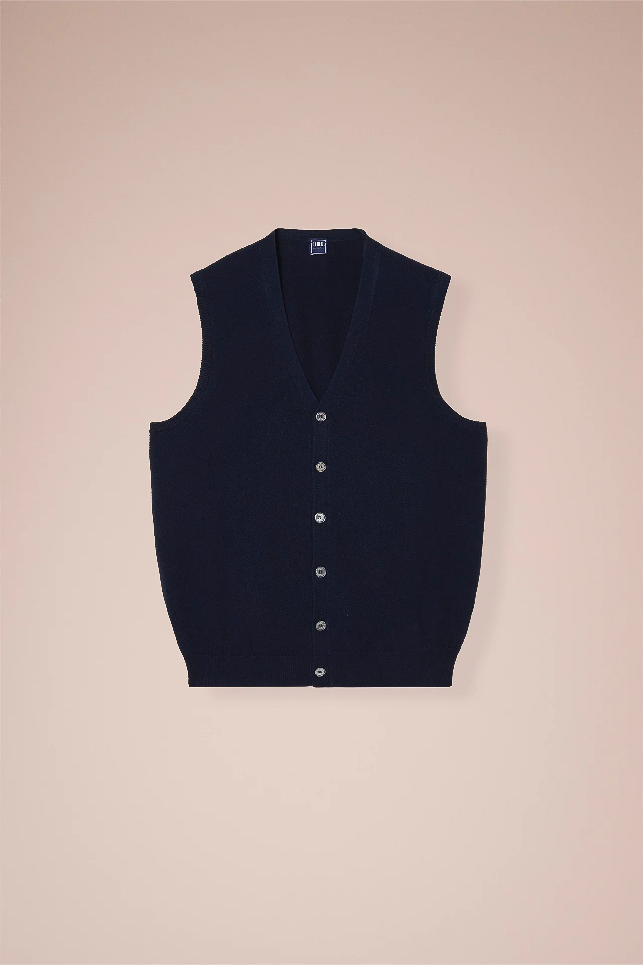Cashmere V-neck Vest in iconic colors - Image 5