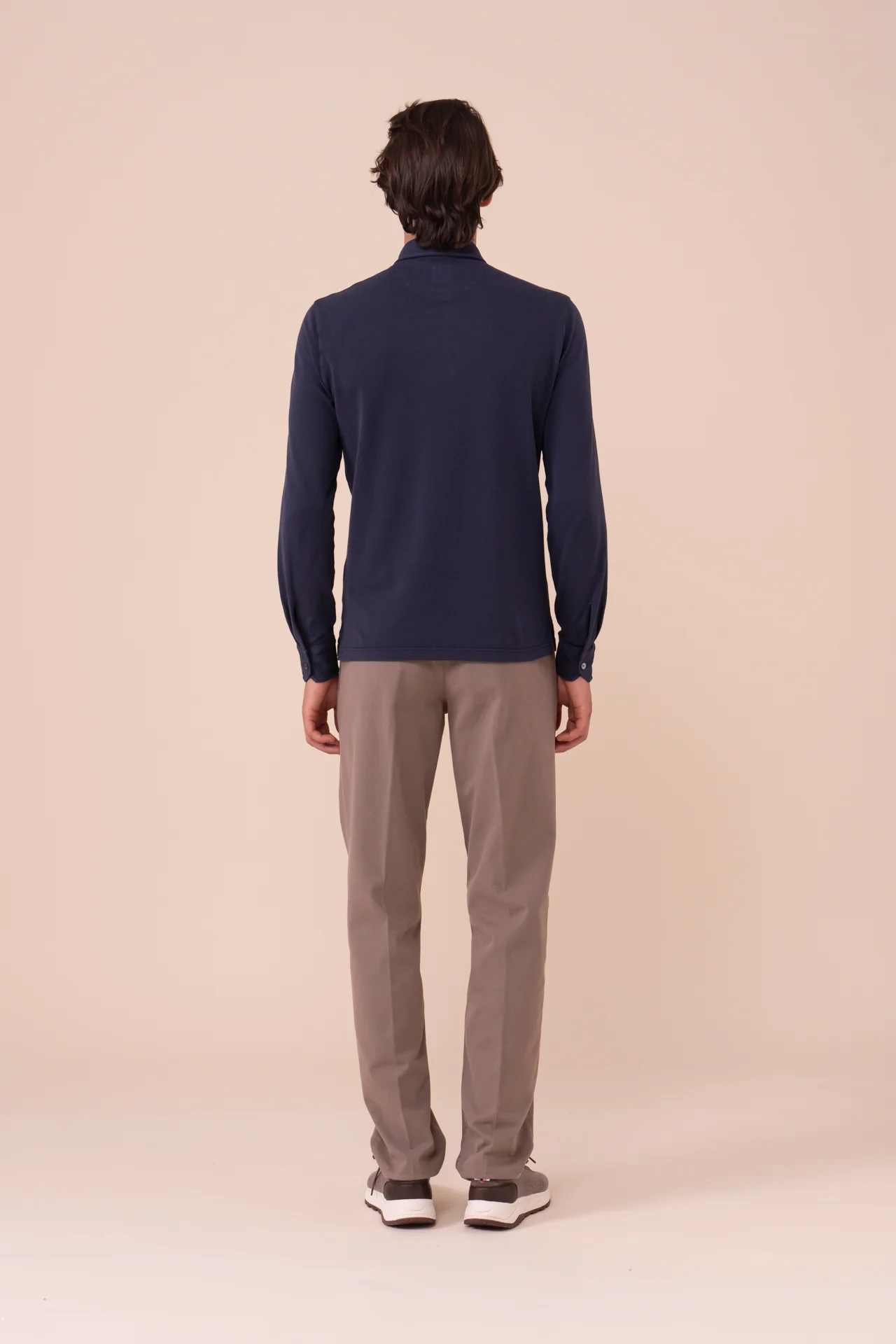 North Piquet Long Sleeve Polo in iconic colors - Image 3