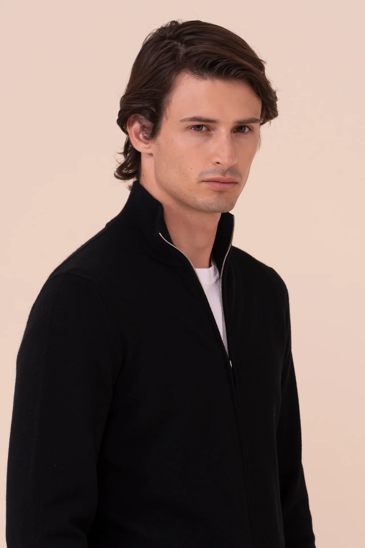 Favonio Cashmere Full-zip Sweater in iconic colors - Image 4
