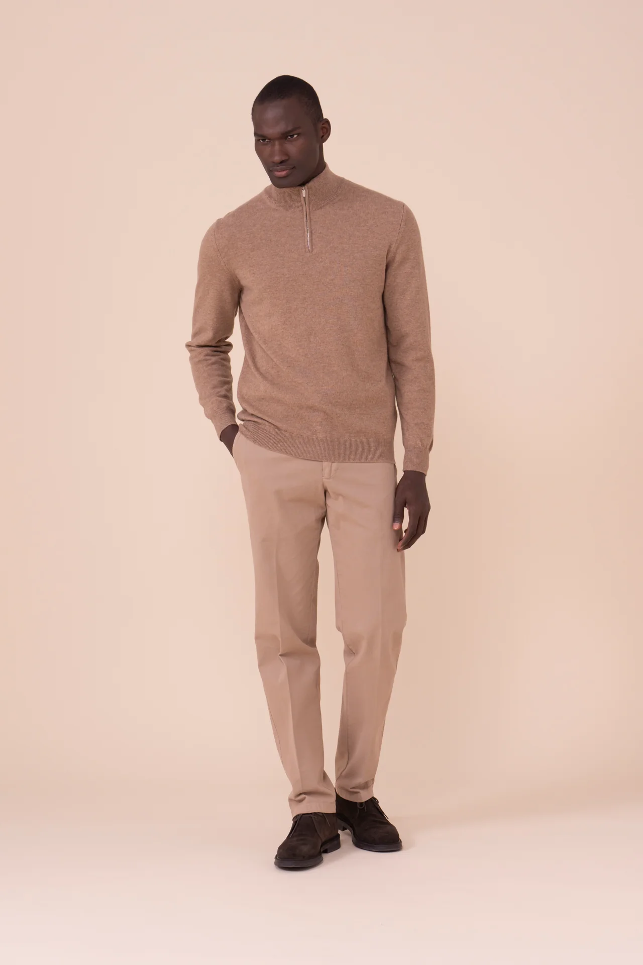 Favonio Slim Cashmere Long Sleeve Sweater in iconic colors - Image 2
