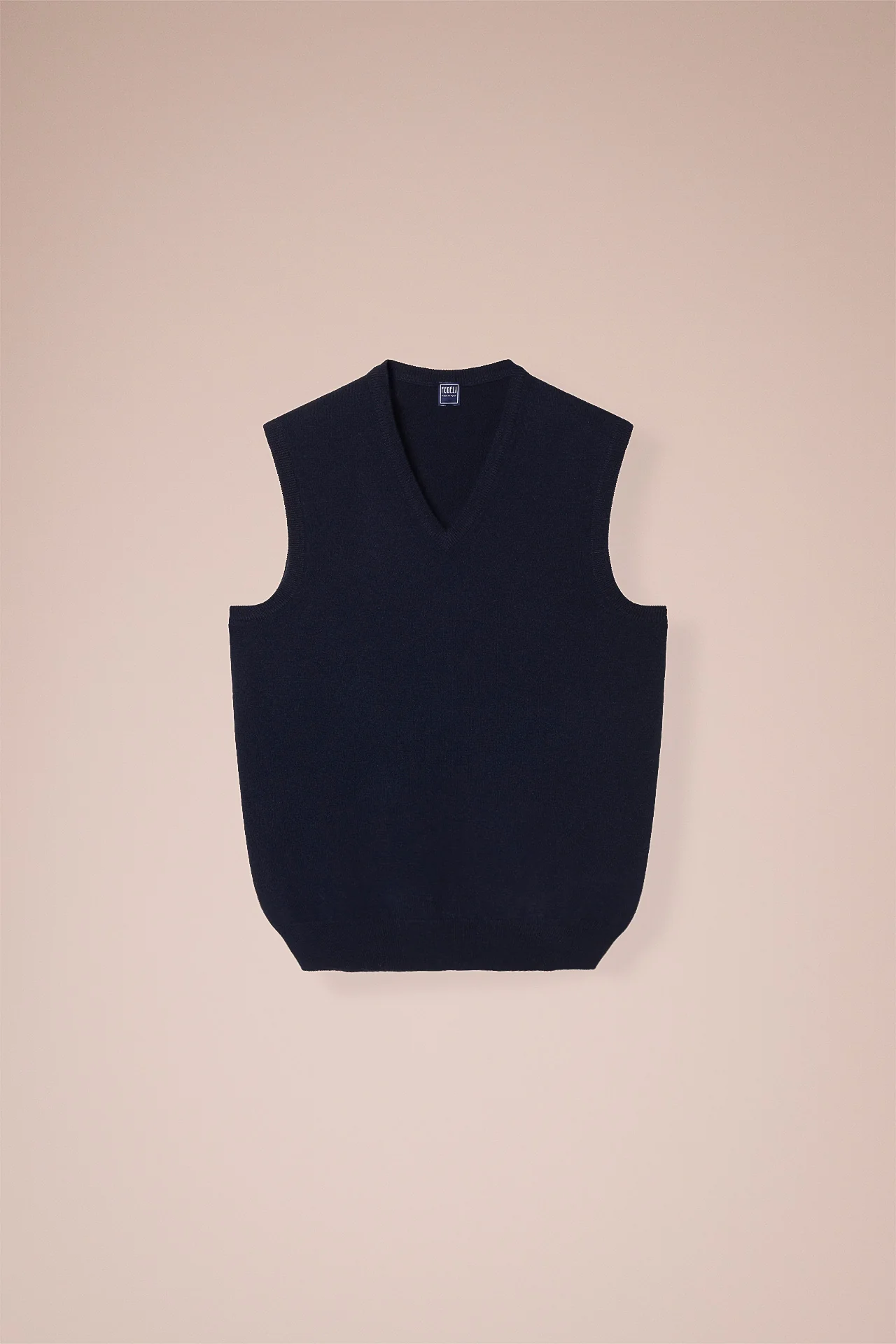 Sleeveless Cashmere V-neck Vest in iconic colors - Image 6