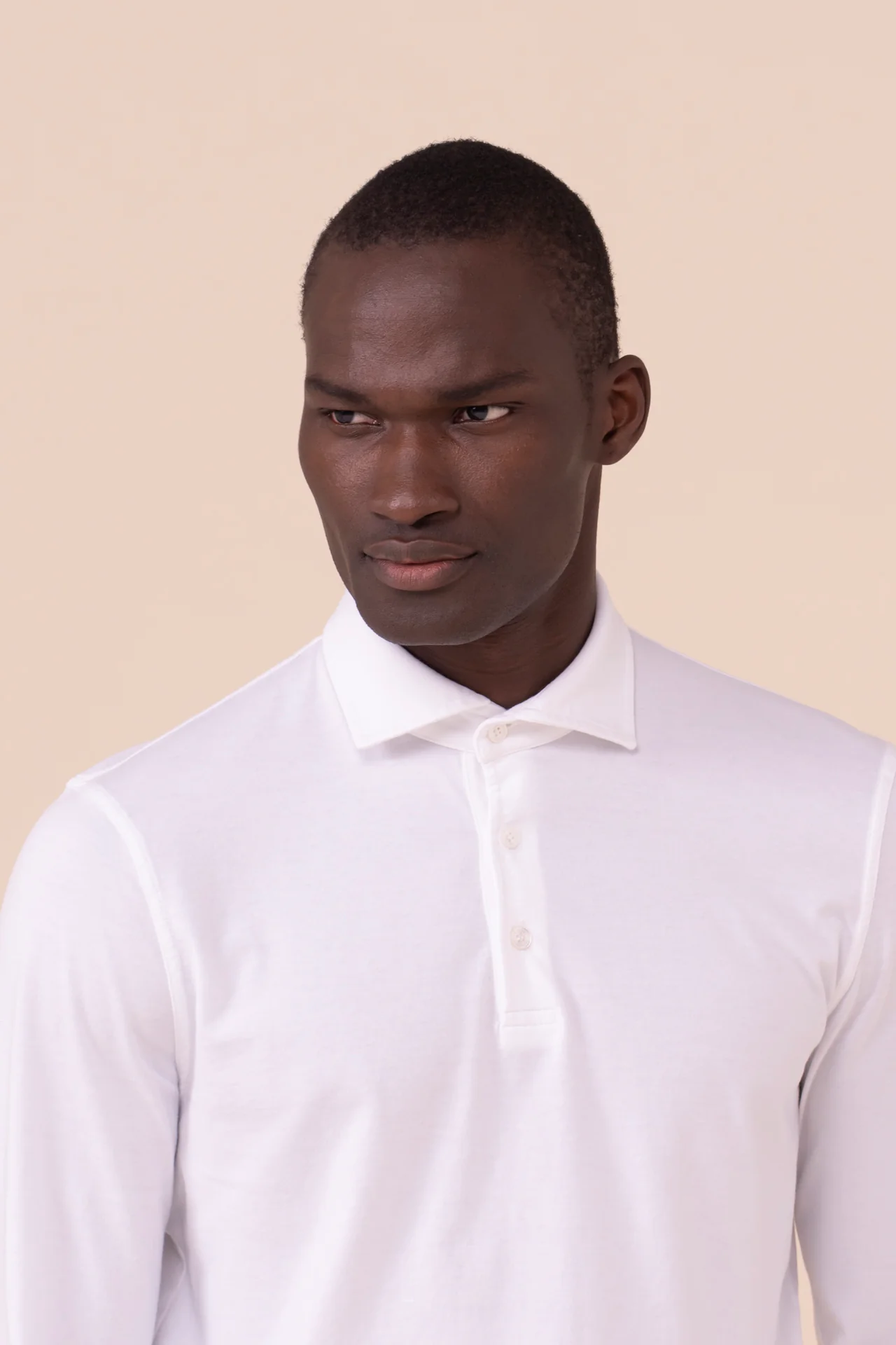 Zero Giza Organic Cotton Long Sleeve Polo Shirt in iconic colors - Image 4