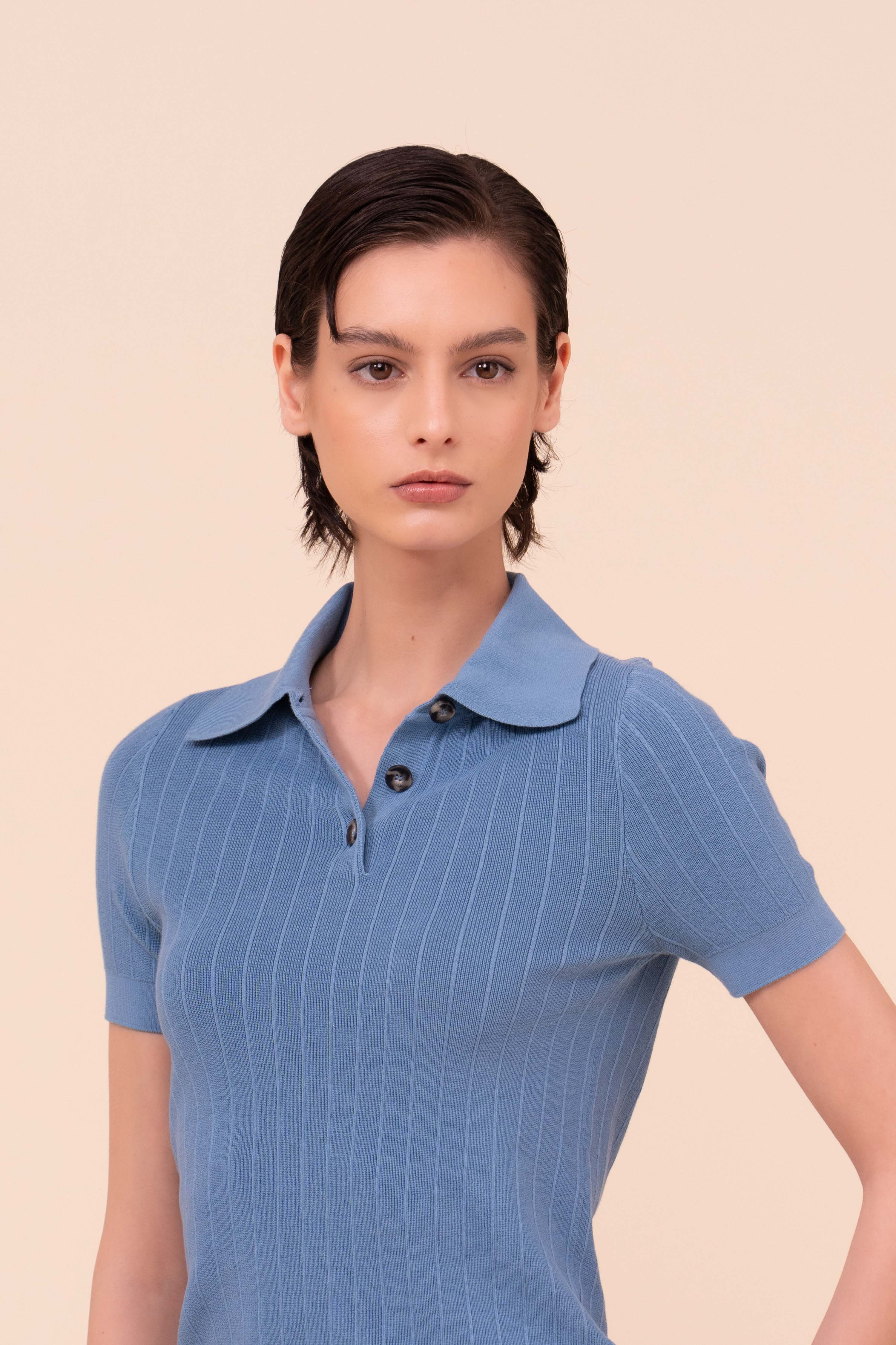 Koons Dusty Cotton Knit Polo - Image 4