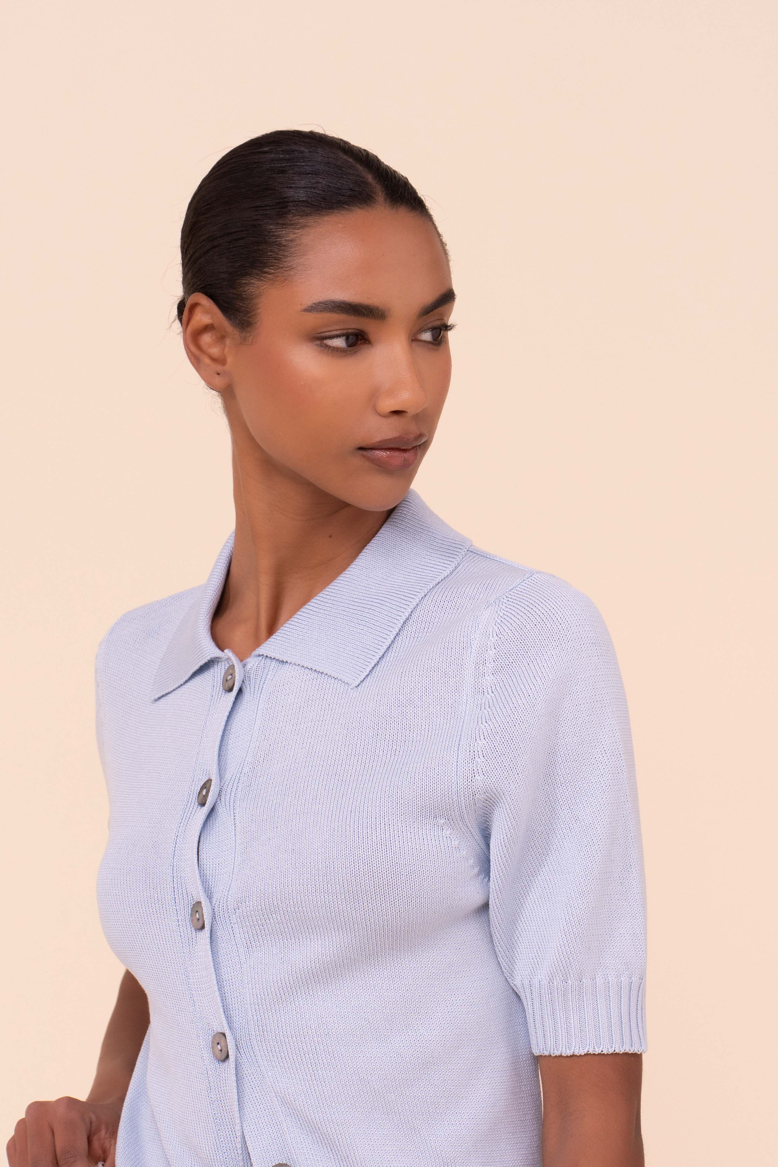 Laila Moon Short Sleeve Cotton Cardigan - Image 4