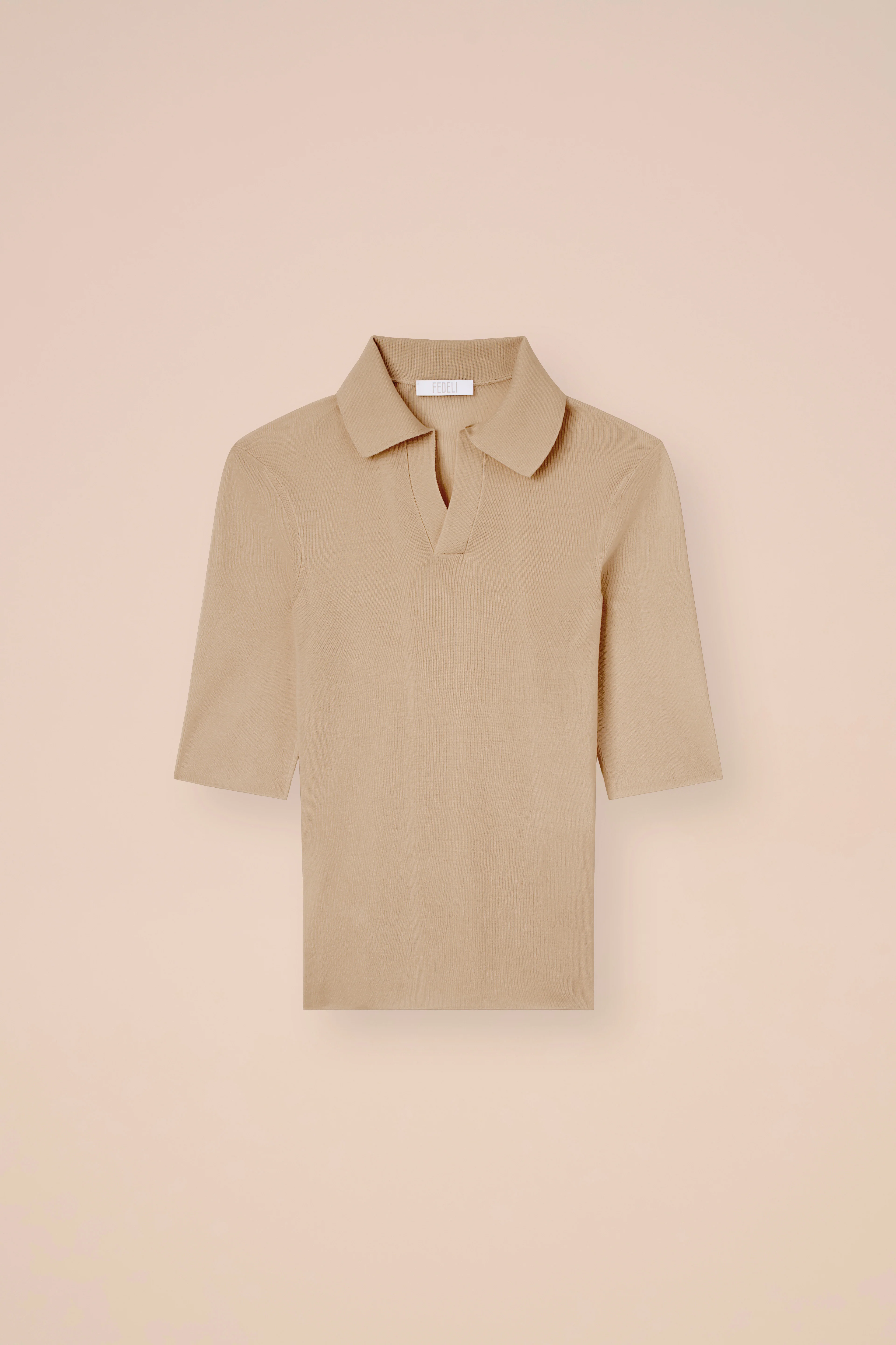 Leslie Pearly Cashmere-Silk Ribbed Polo - Image 6