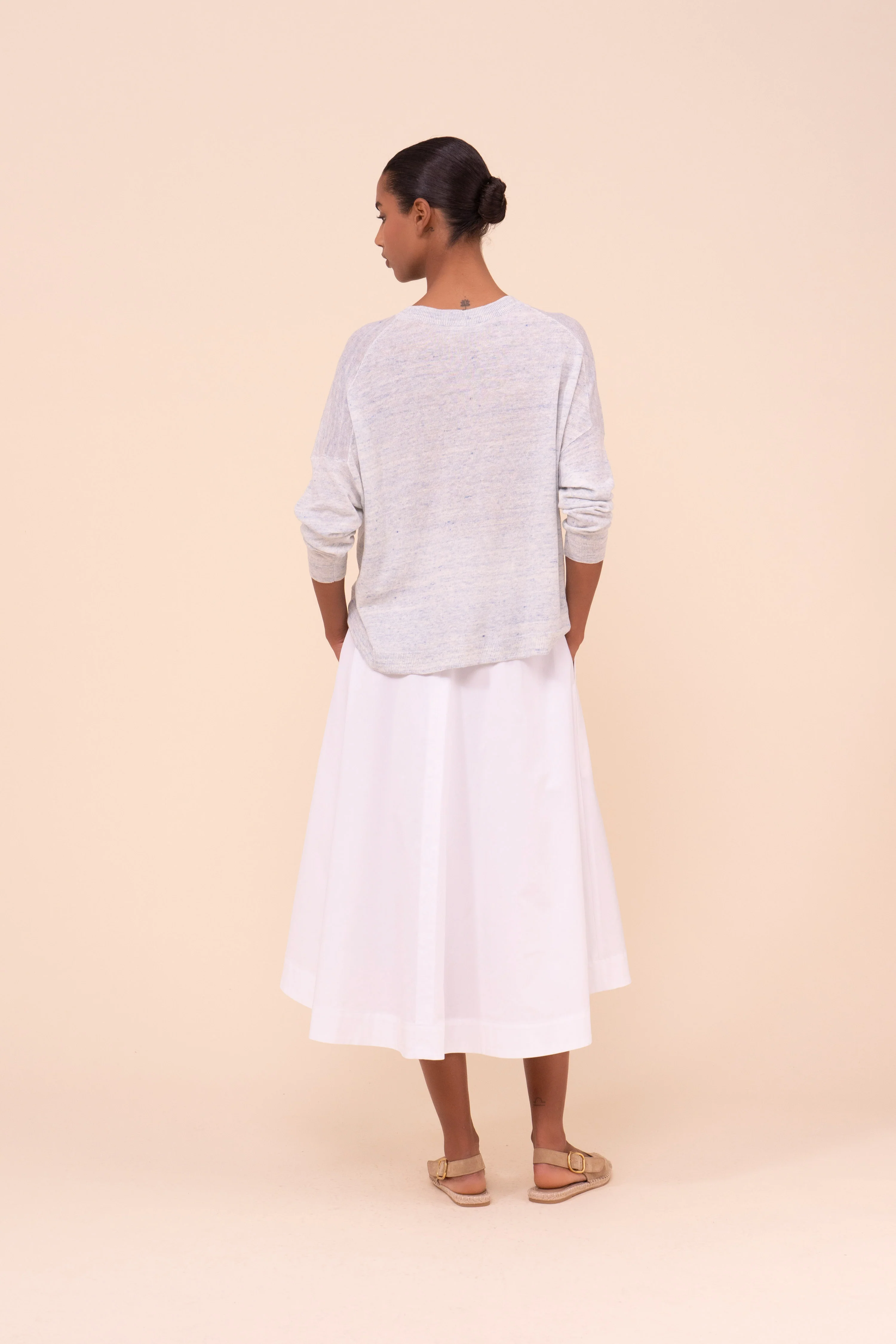 Lindsay Cairo Linen and Cotton Crewneck - Image 3