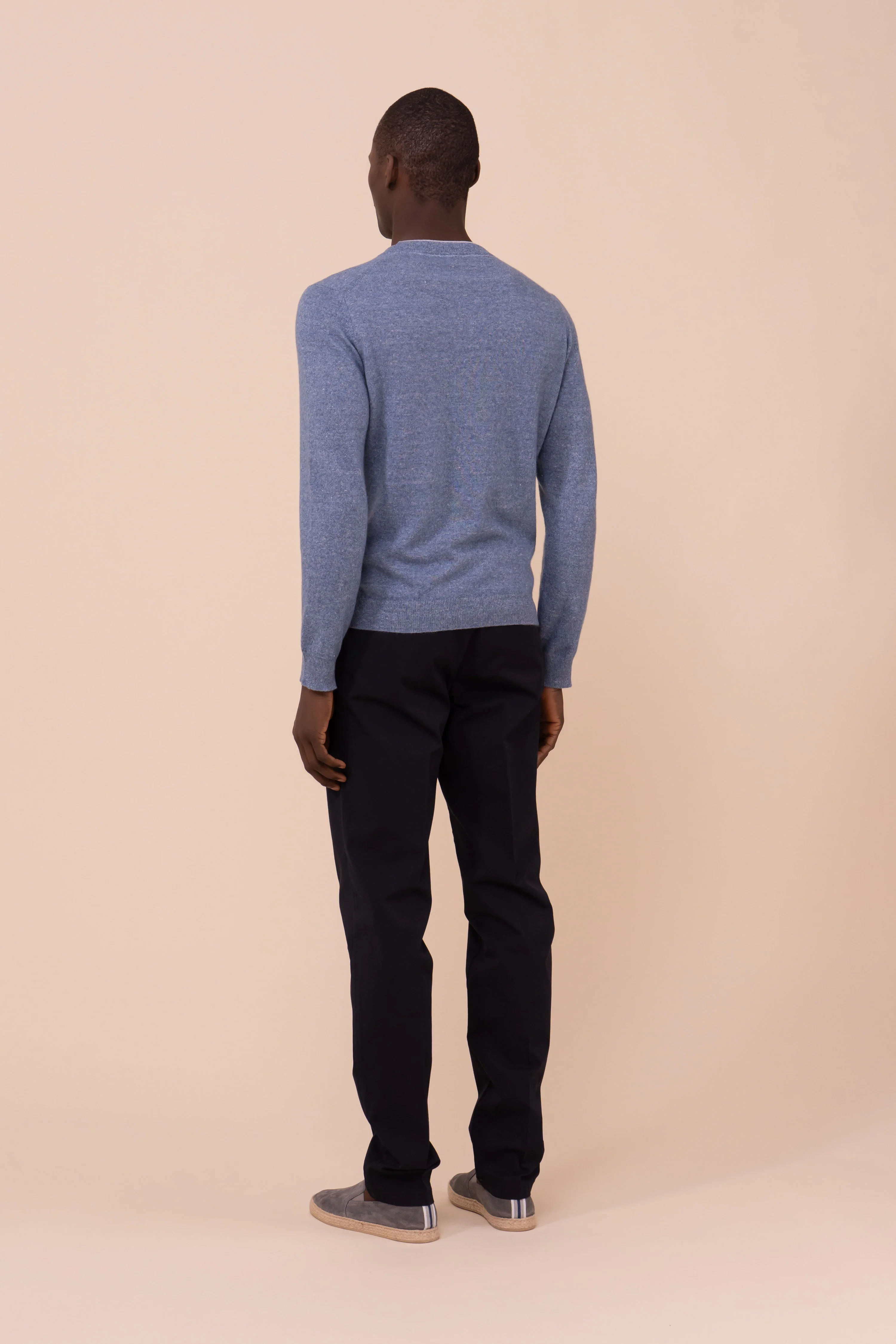 David Cashmere and Linen Sweater - Bicolor - Image 3