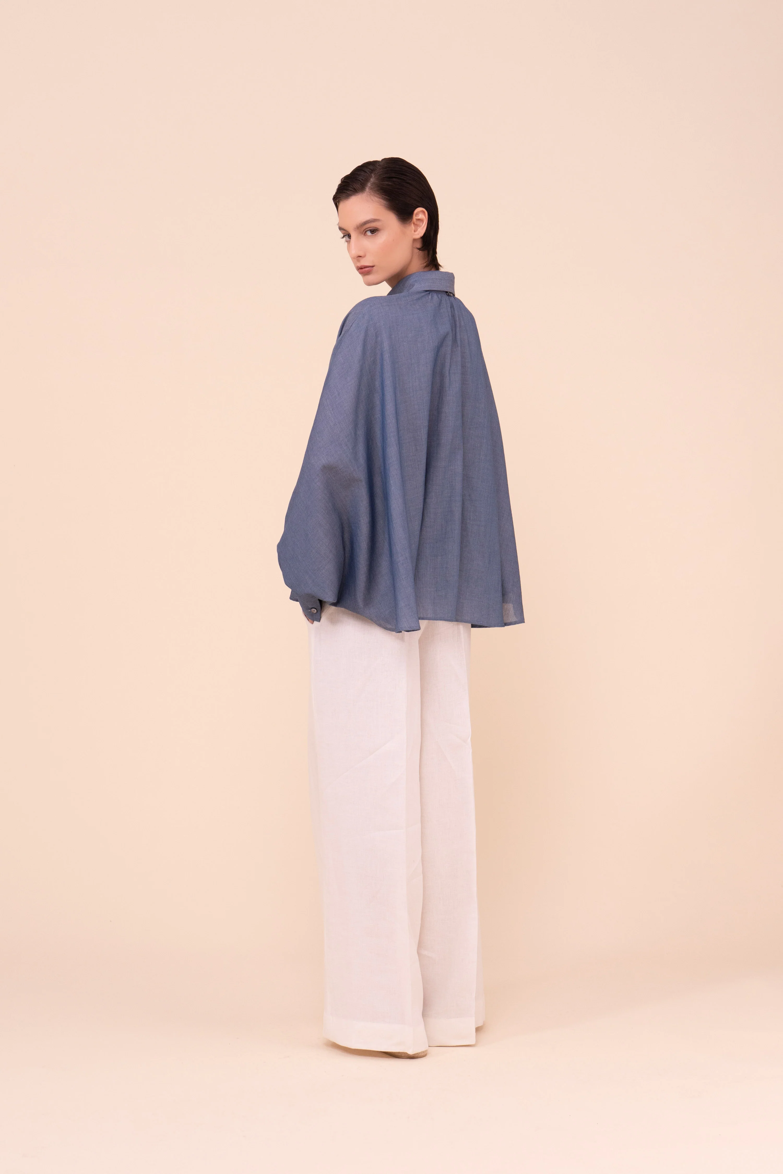 Serra Denim Light Cape Shirt - Image 3