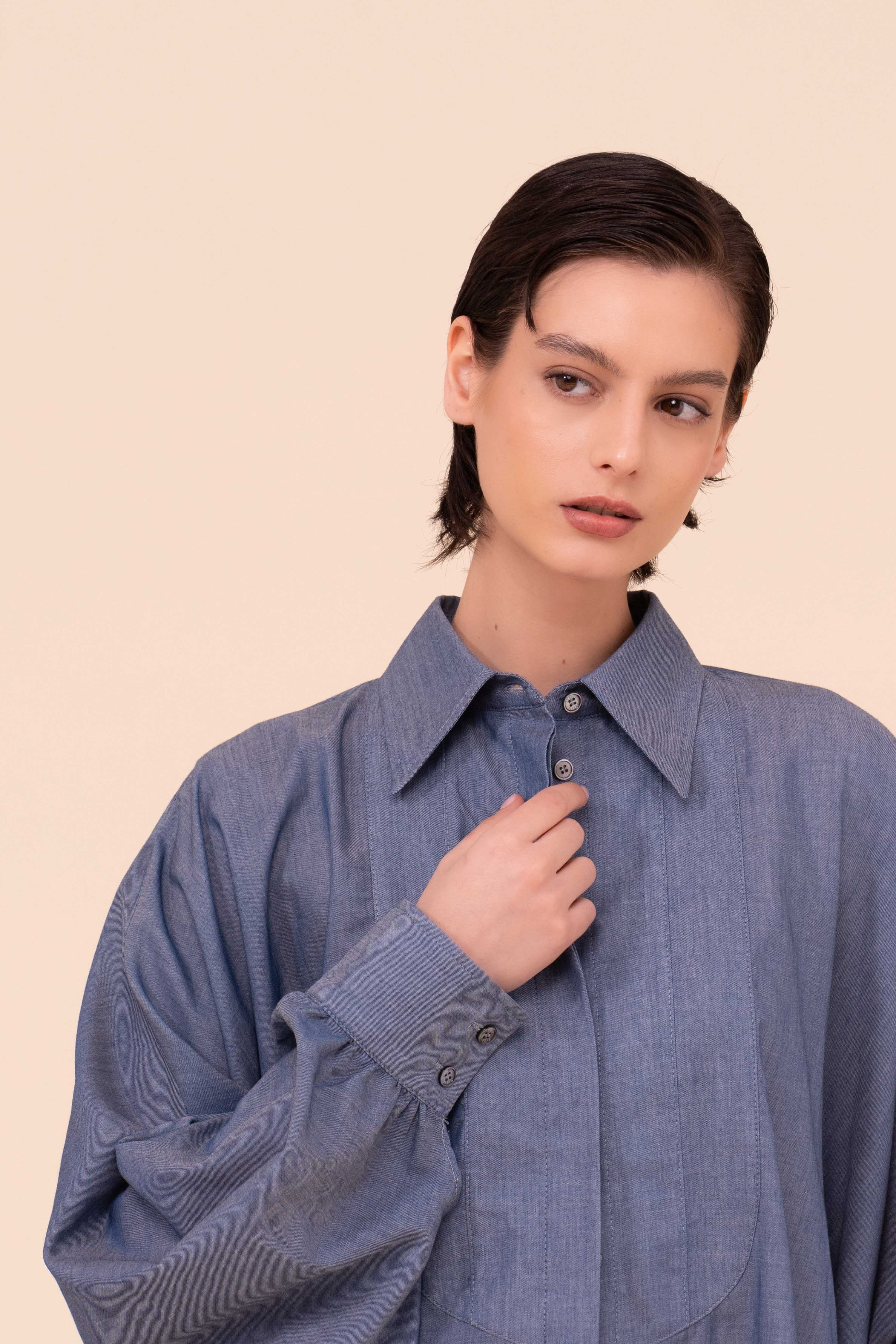 Serra Denim Light Cape Shirt - Image 4