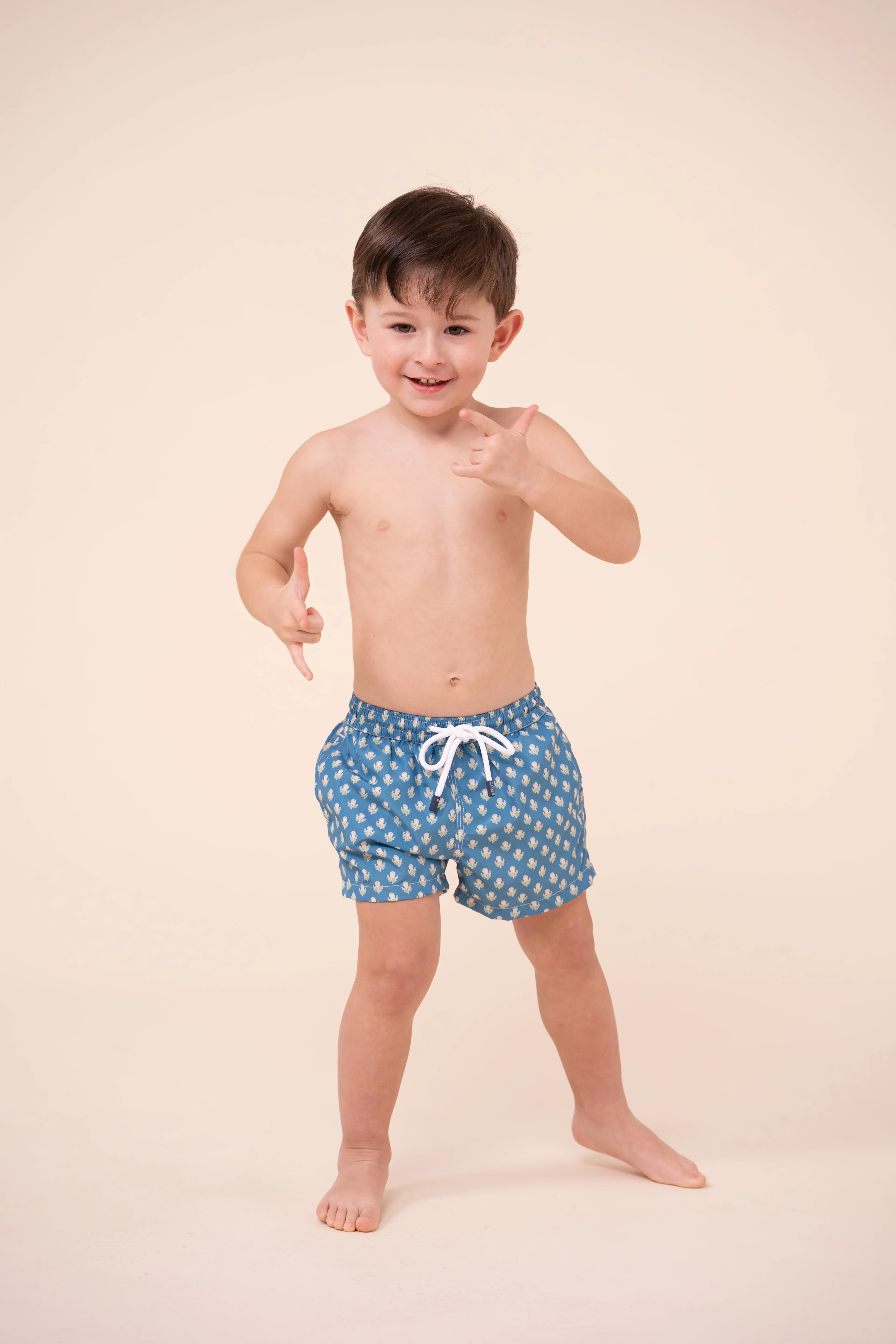 Madeira Kid Swim Trunks - 10-12 years - Octopus Pattern - Image 3