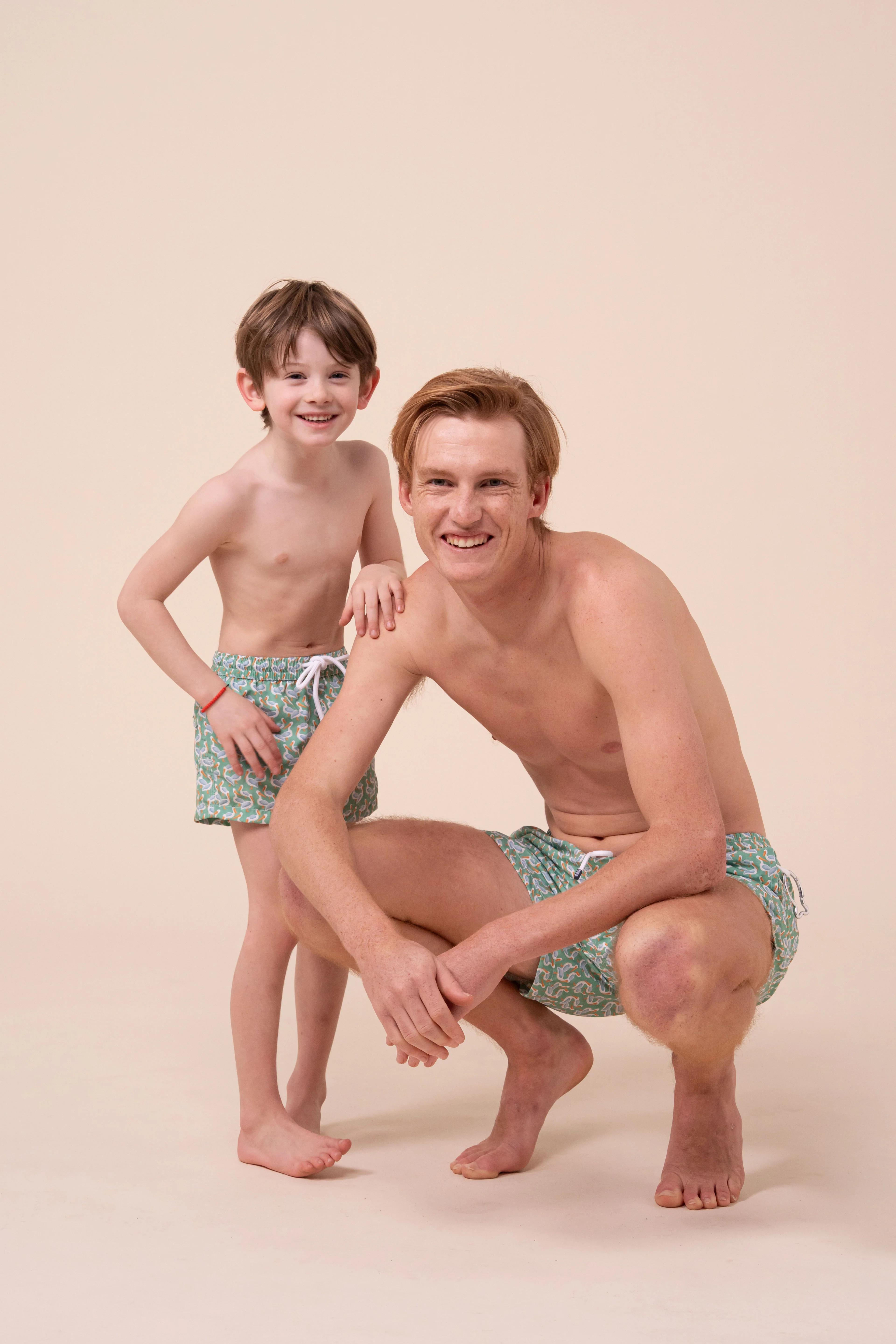 Madeira Kid Swim Trunks - 10-12 years - Pelican Pattern - Image 3