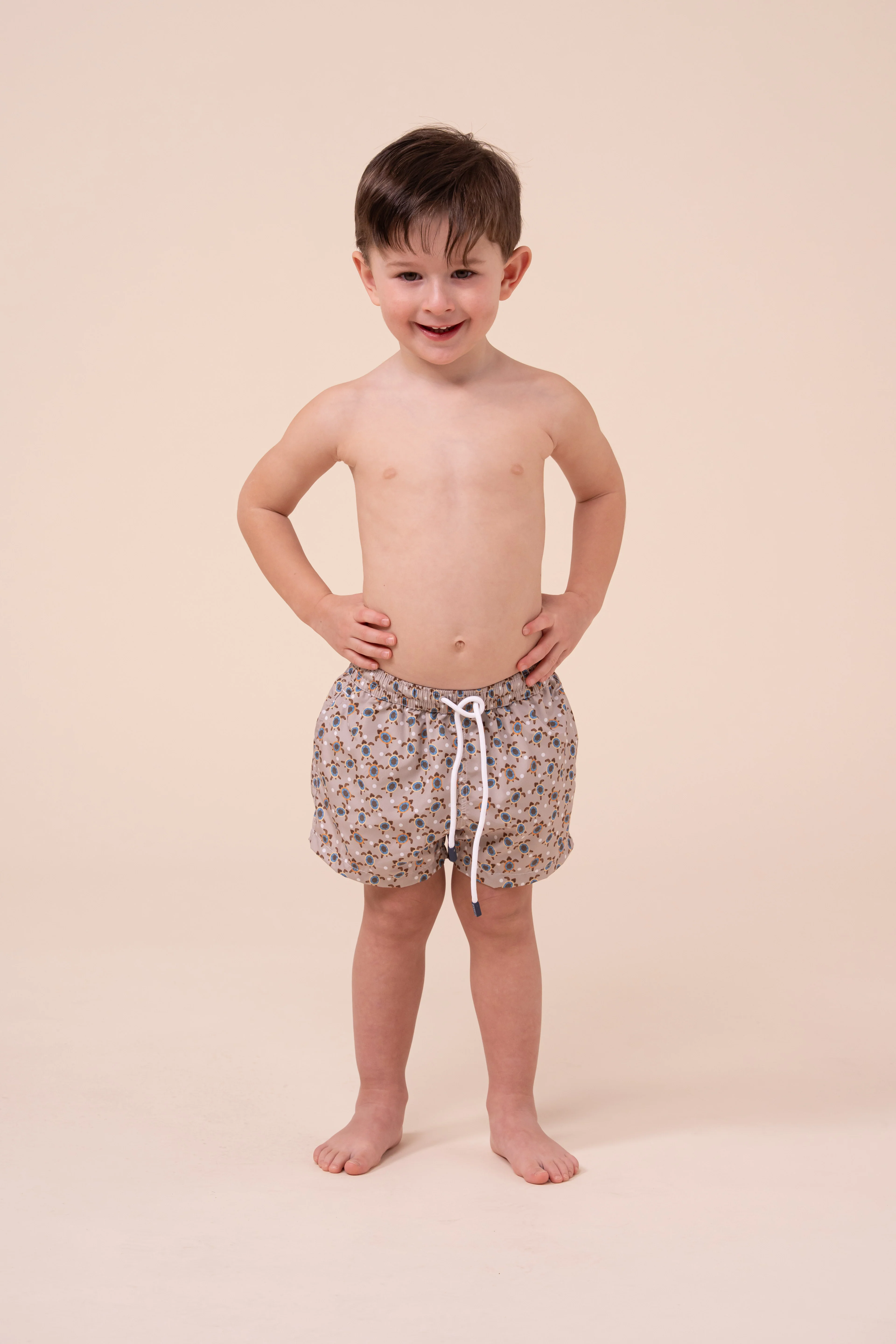 Madeira Kid Swim Trunks - 6-8 years - Sea Turtles Pattern