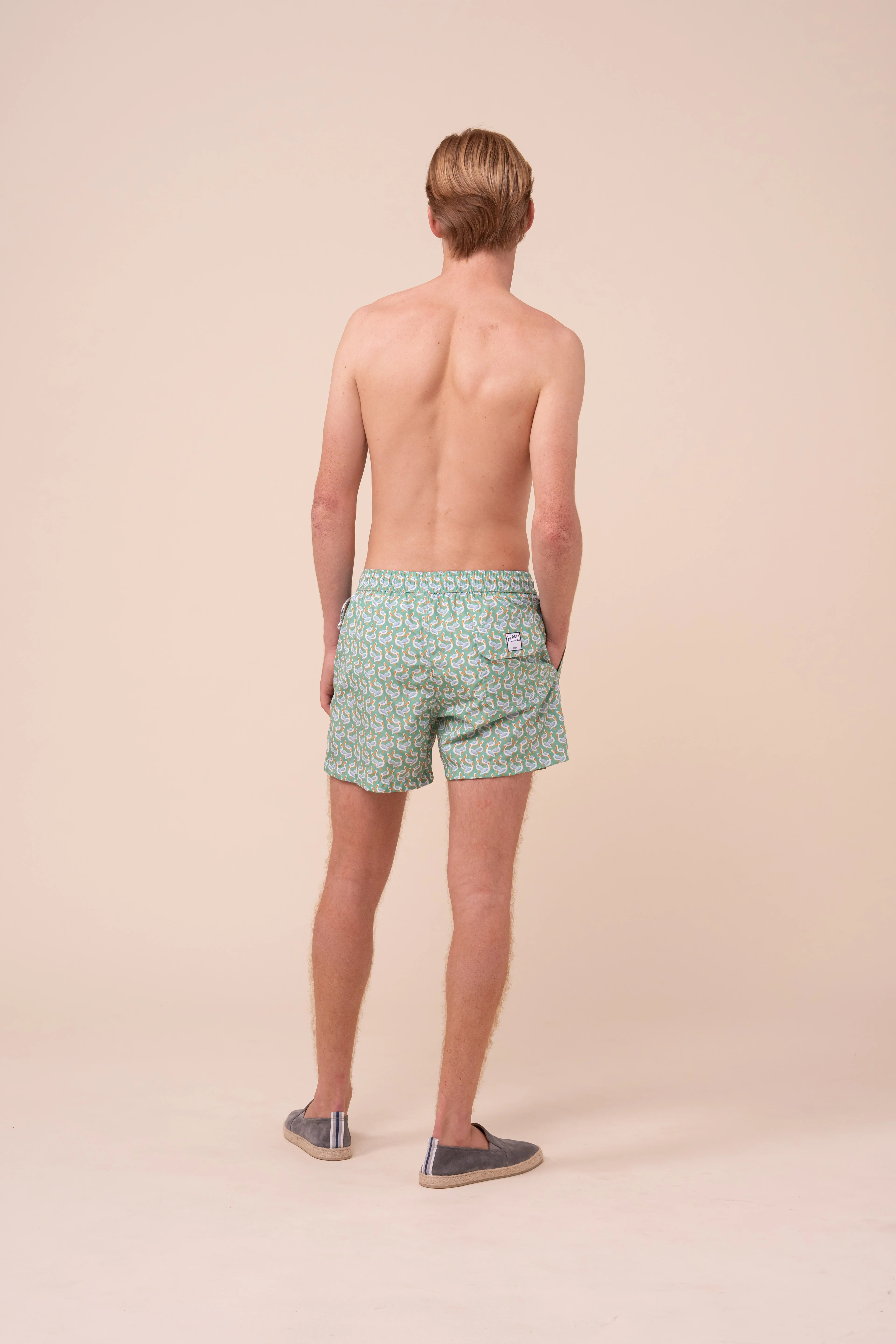 Madeira - The Sustainable Swim Trunks - Pelican Pattern - Image 3