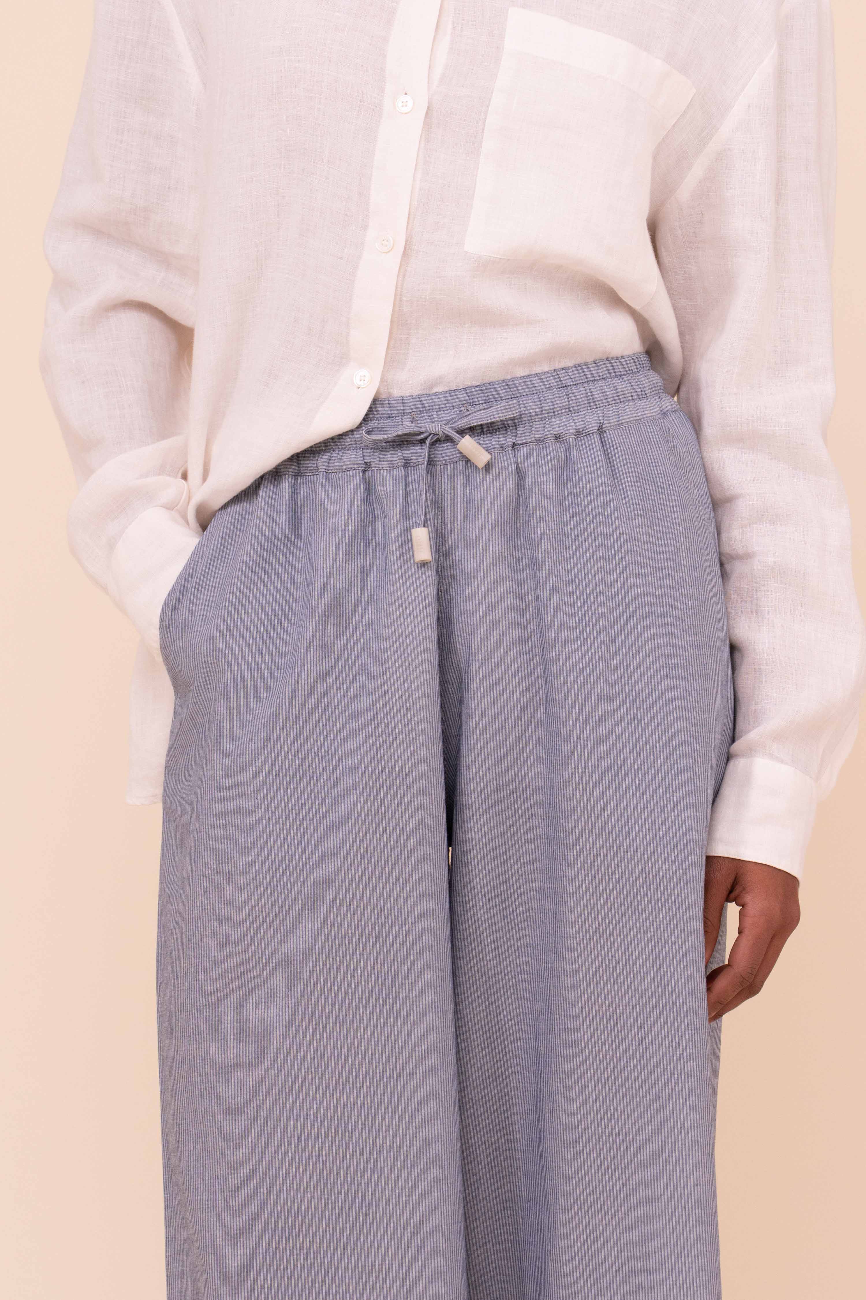 New Diana Striped Cotton Voile Pants - Image 4