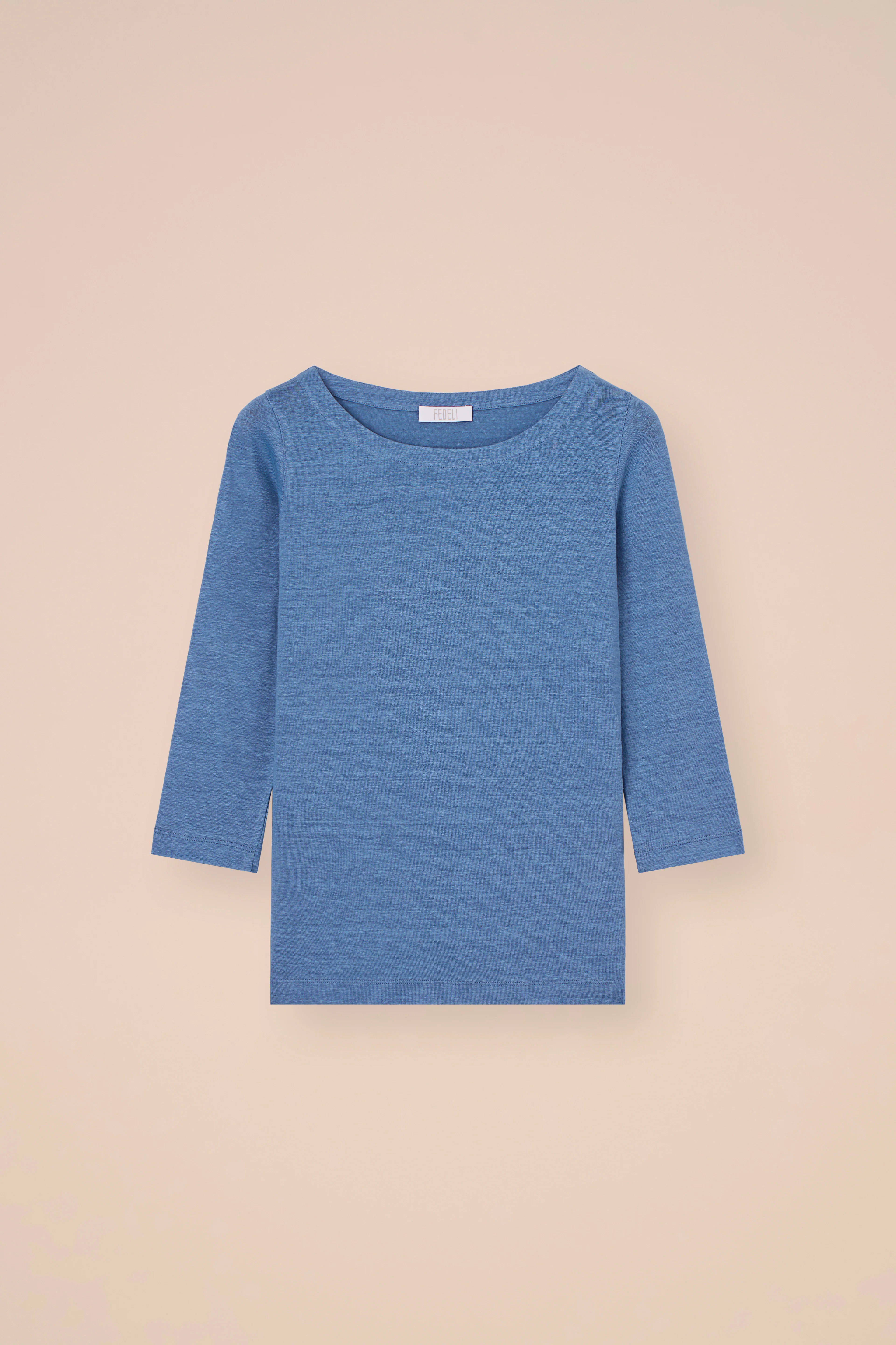 Luna Three-Quarter Sleeve Linen T-Shirt - Image 5