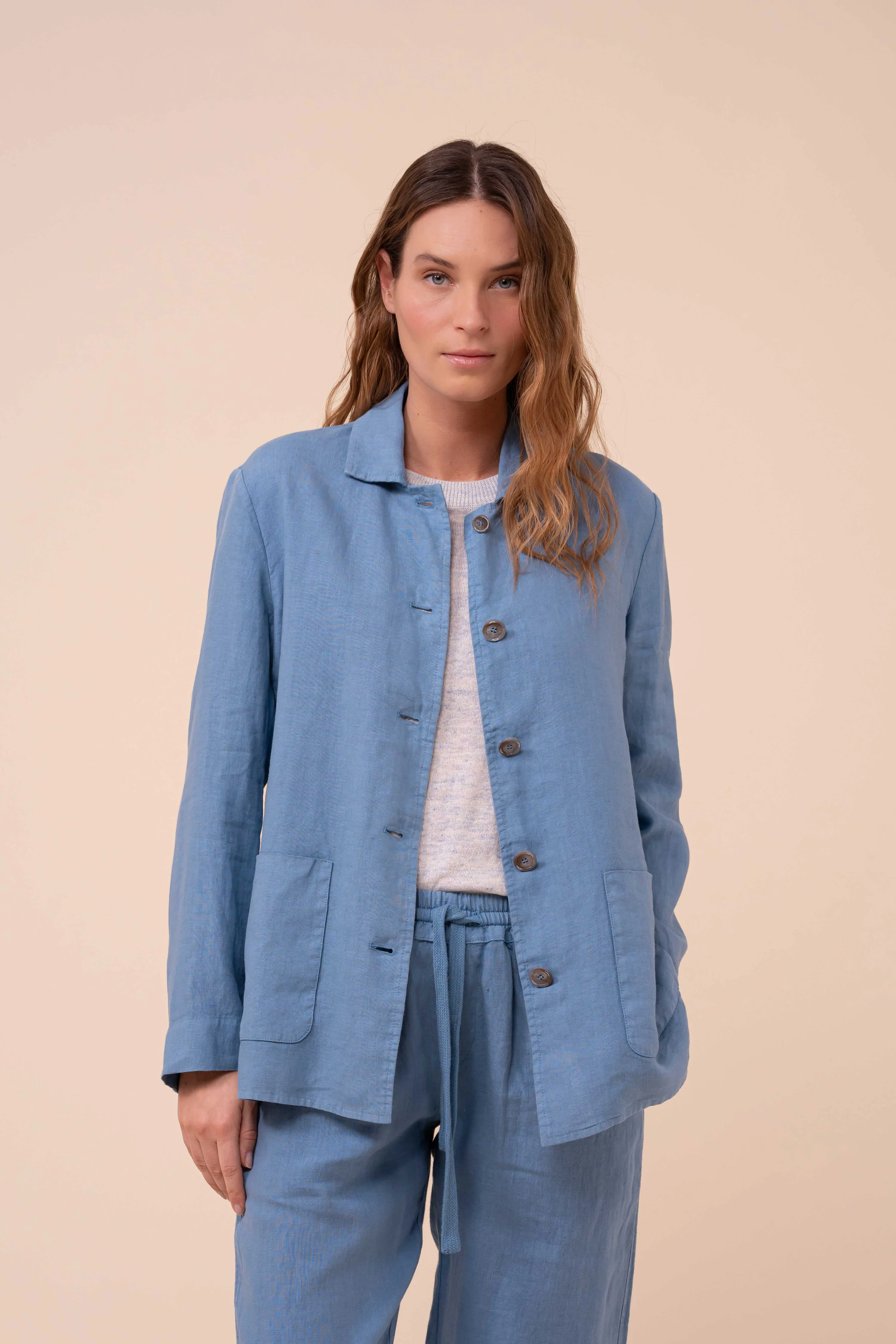 Oxford Linen Shirt Jacket