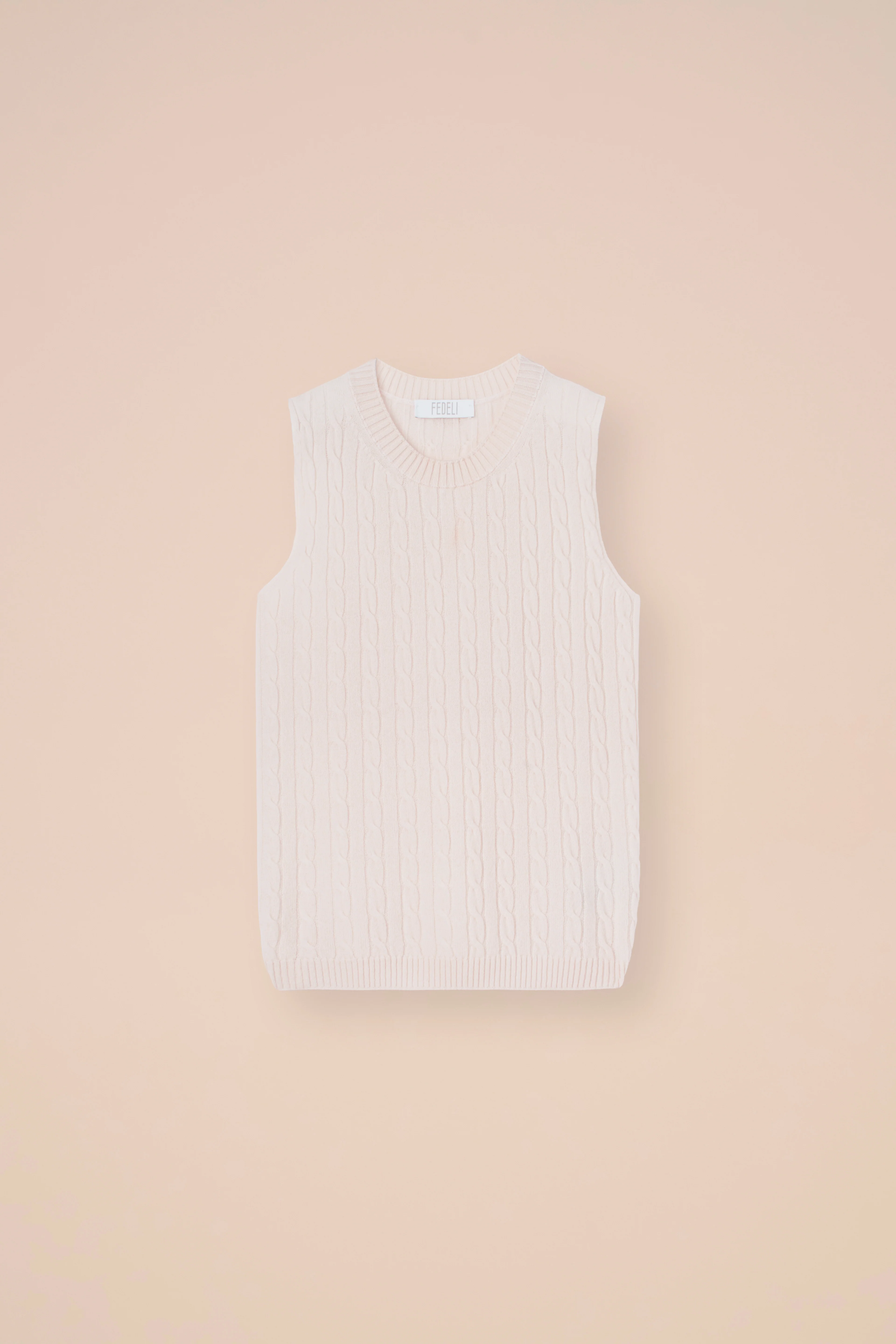 Pac Persia Cashmere Cable Sleeveless Top - Image 5