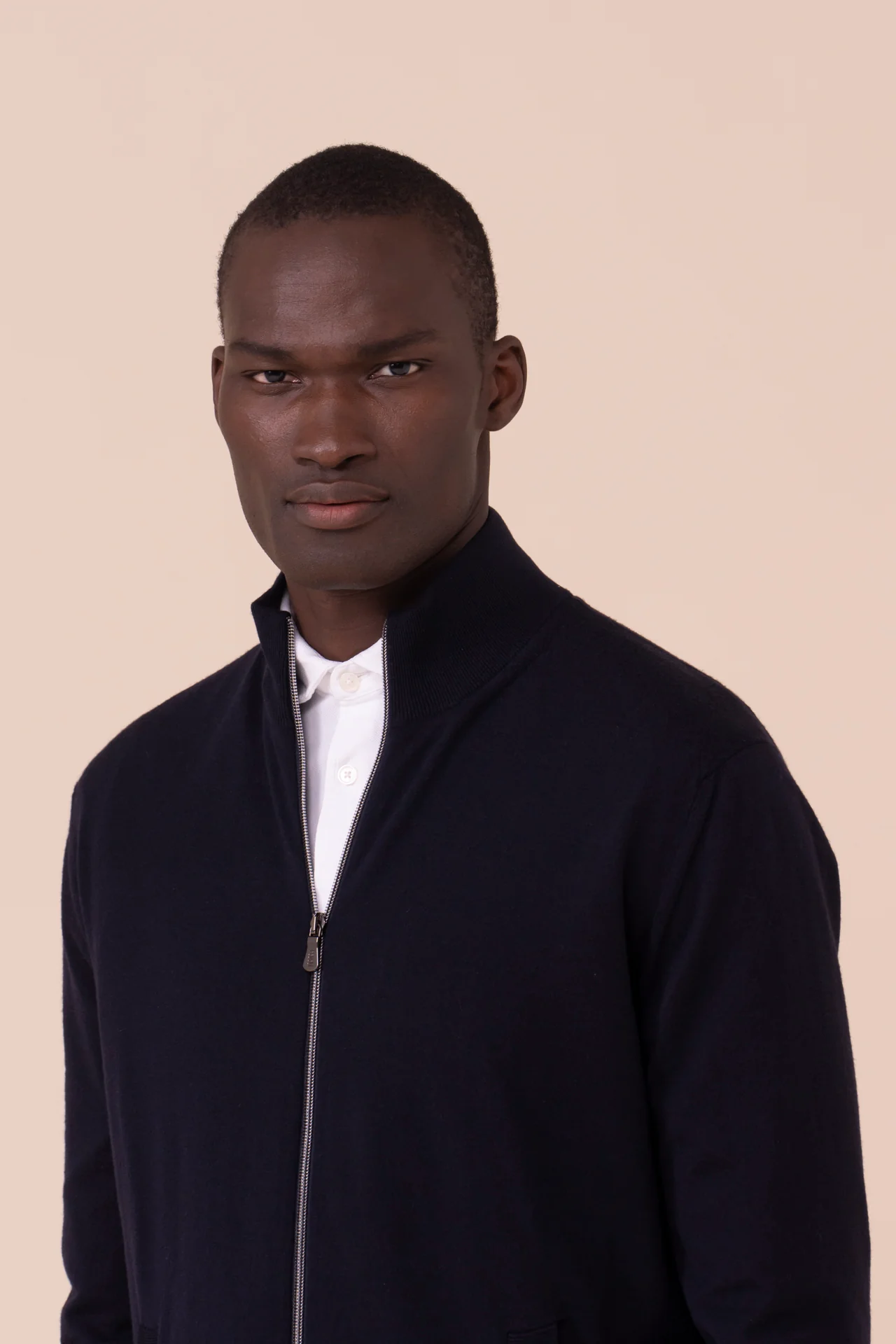 Paros Wool Knit Bomber in iconic blue - Image 4
