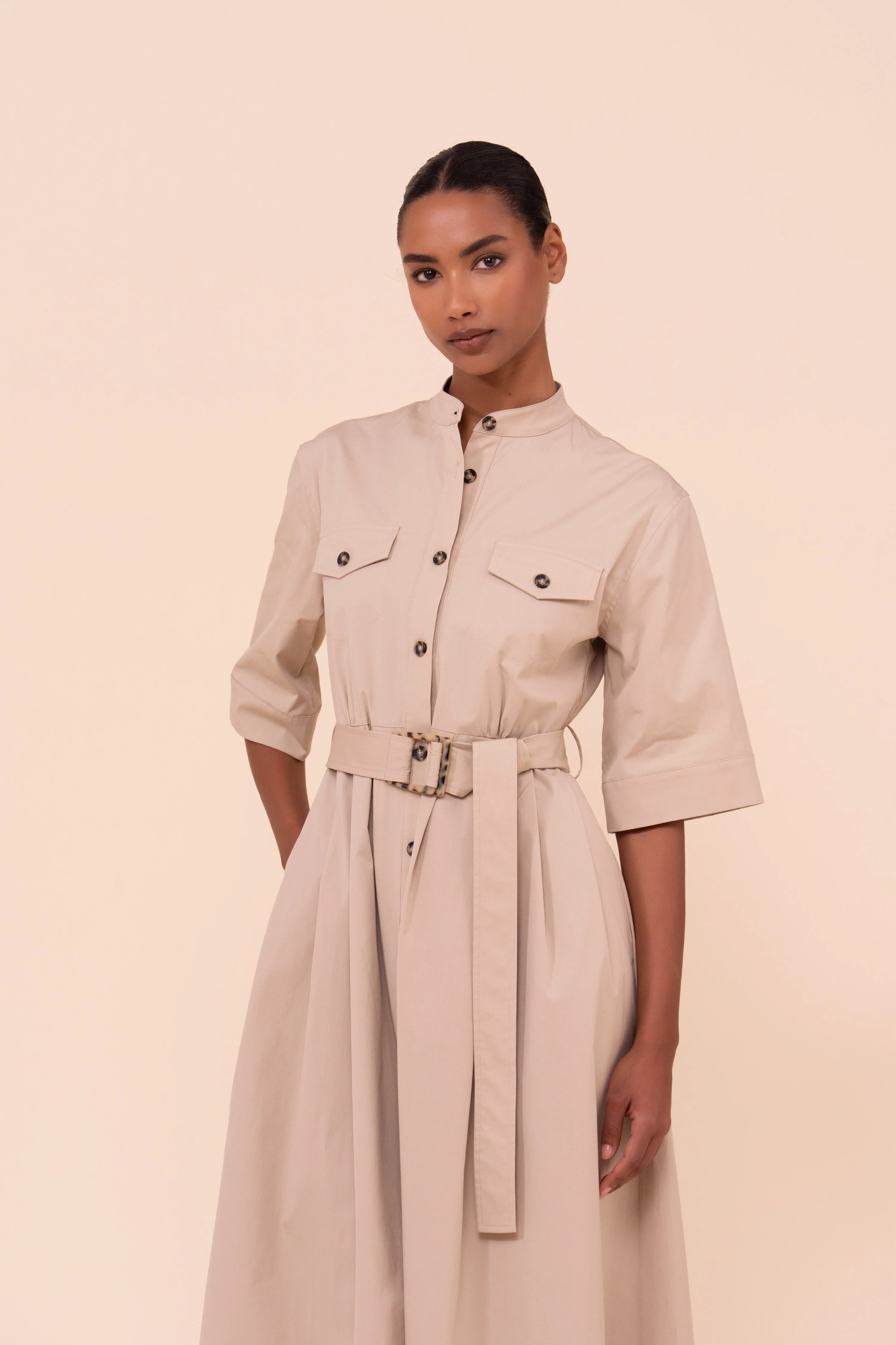Rossi Cotton Poplin Belted Dress - Image 2
