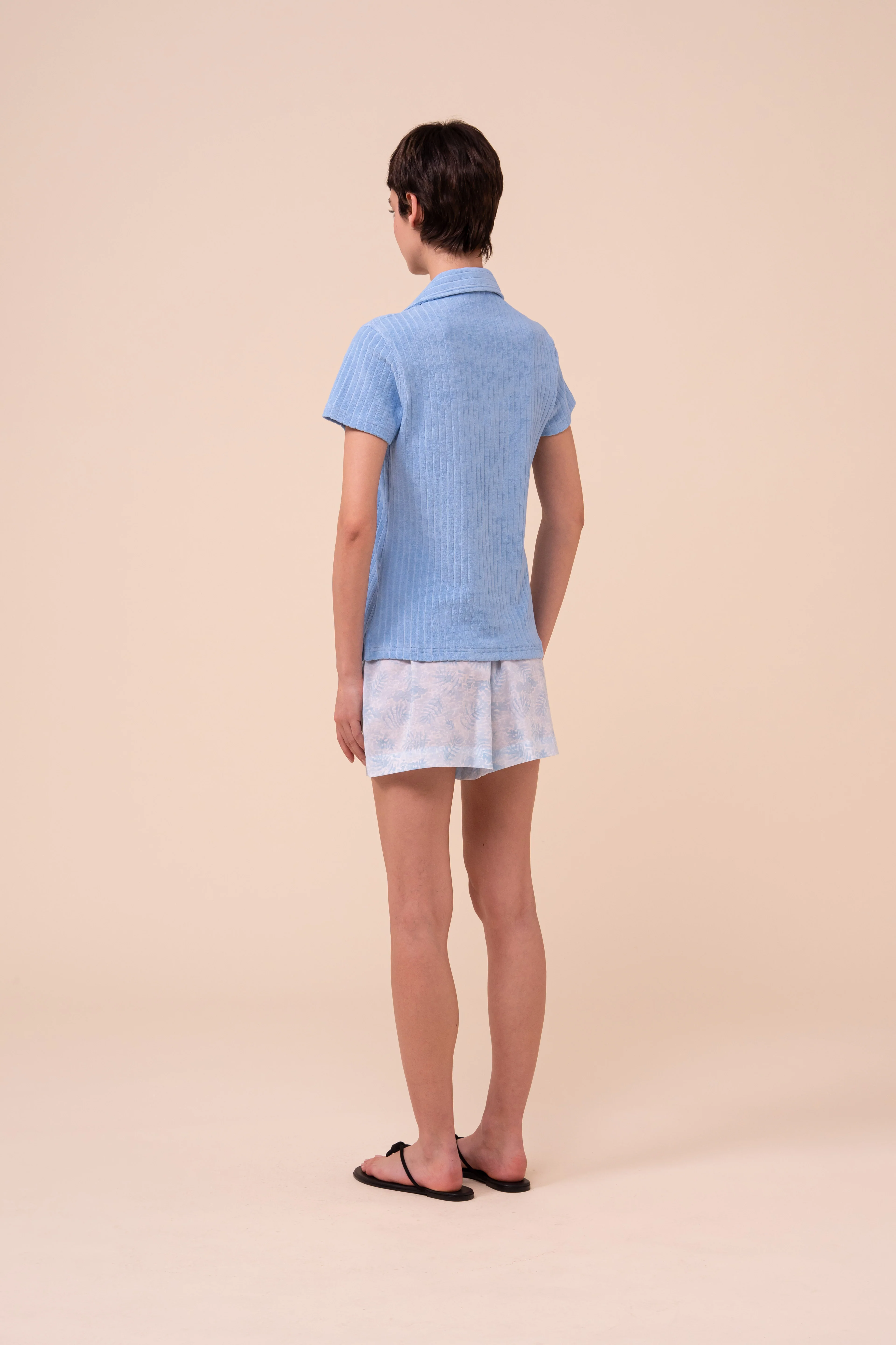 Rossini Terry Cotton Ribbed Polo - Image 3
