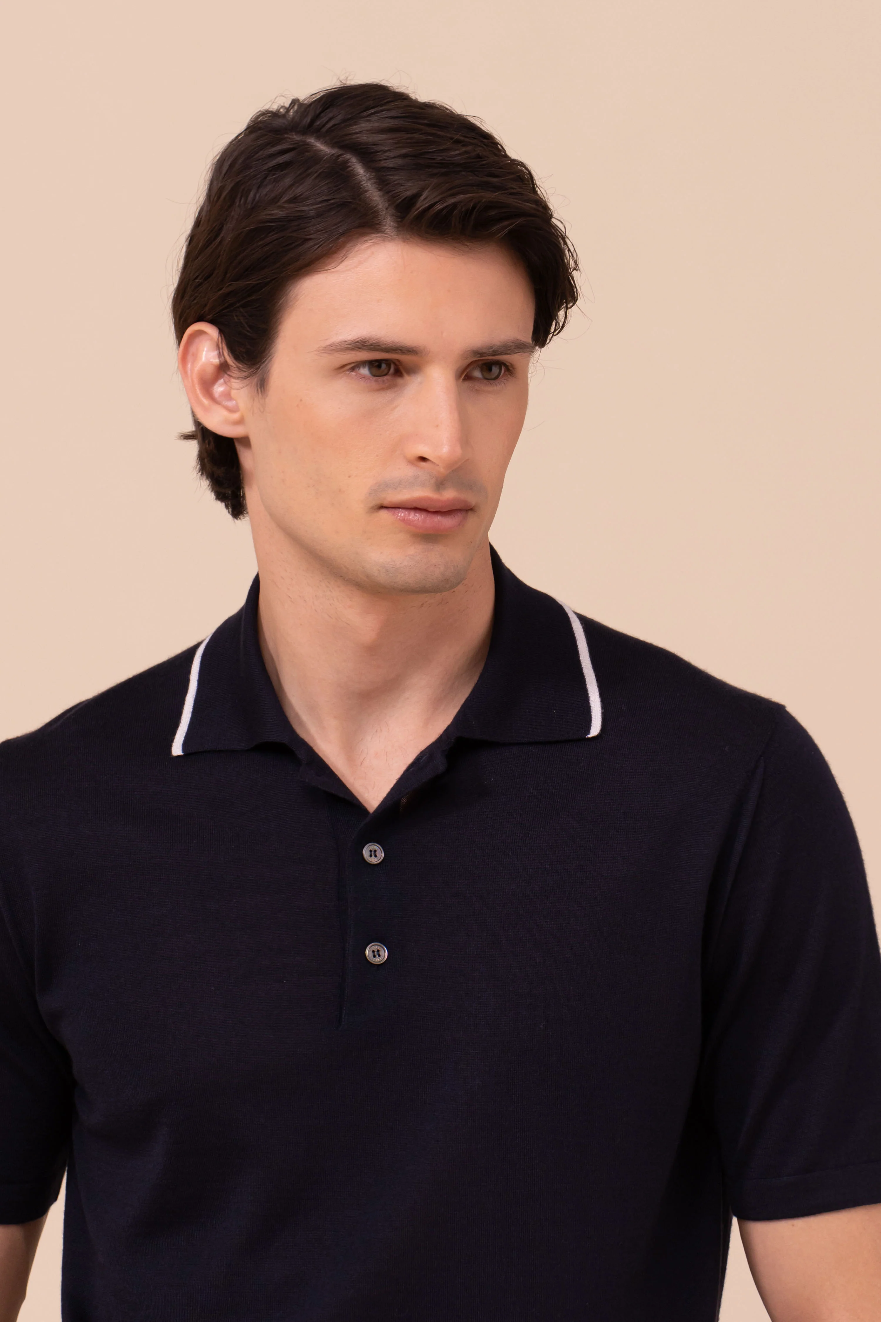 Successo Cashmere and Silk Knit Polo - Image 4