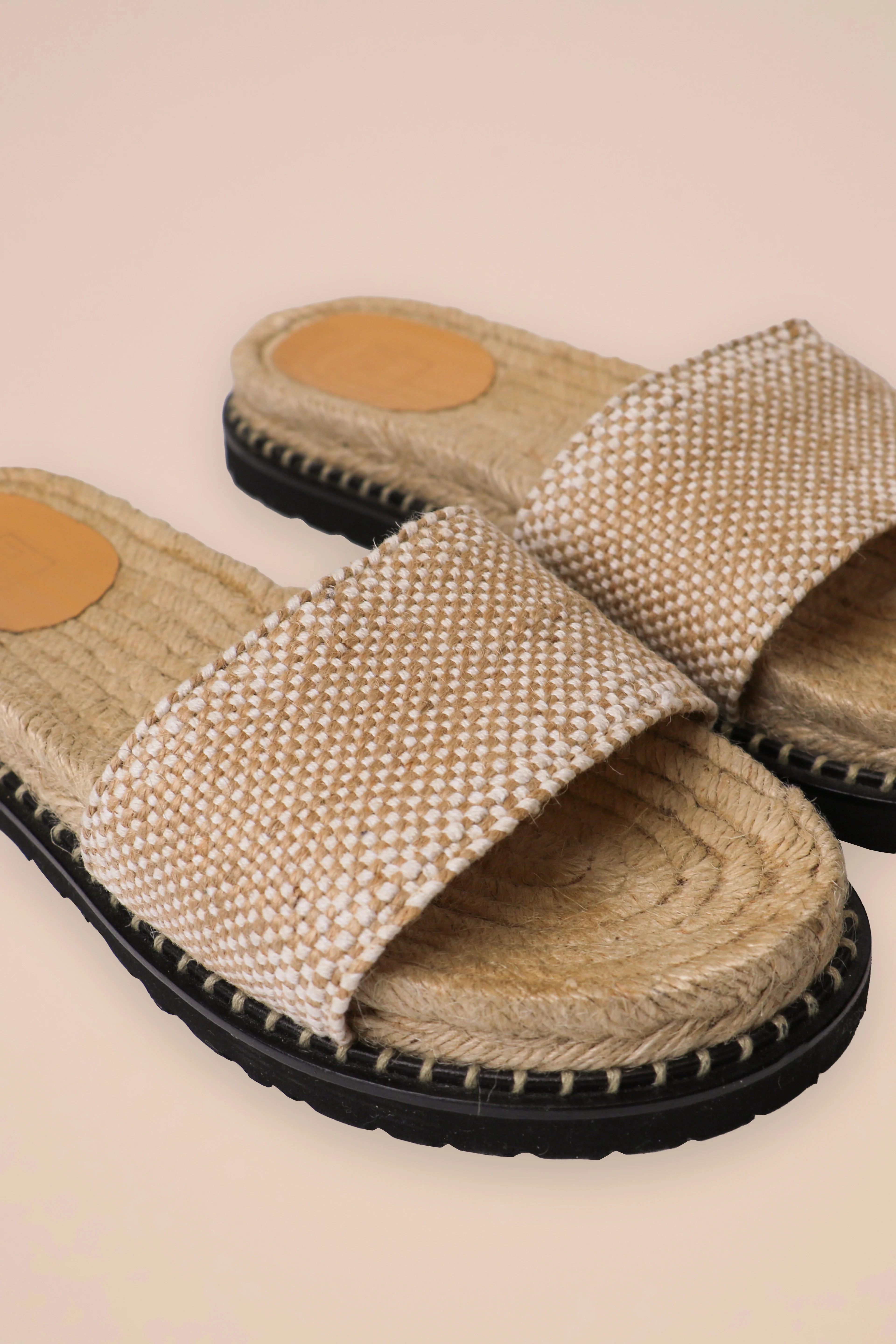 Tabata Raffia Flat Sandals - Image 3