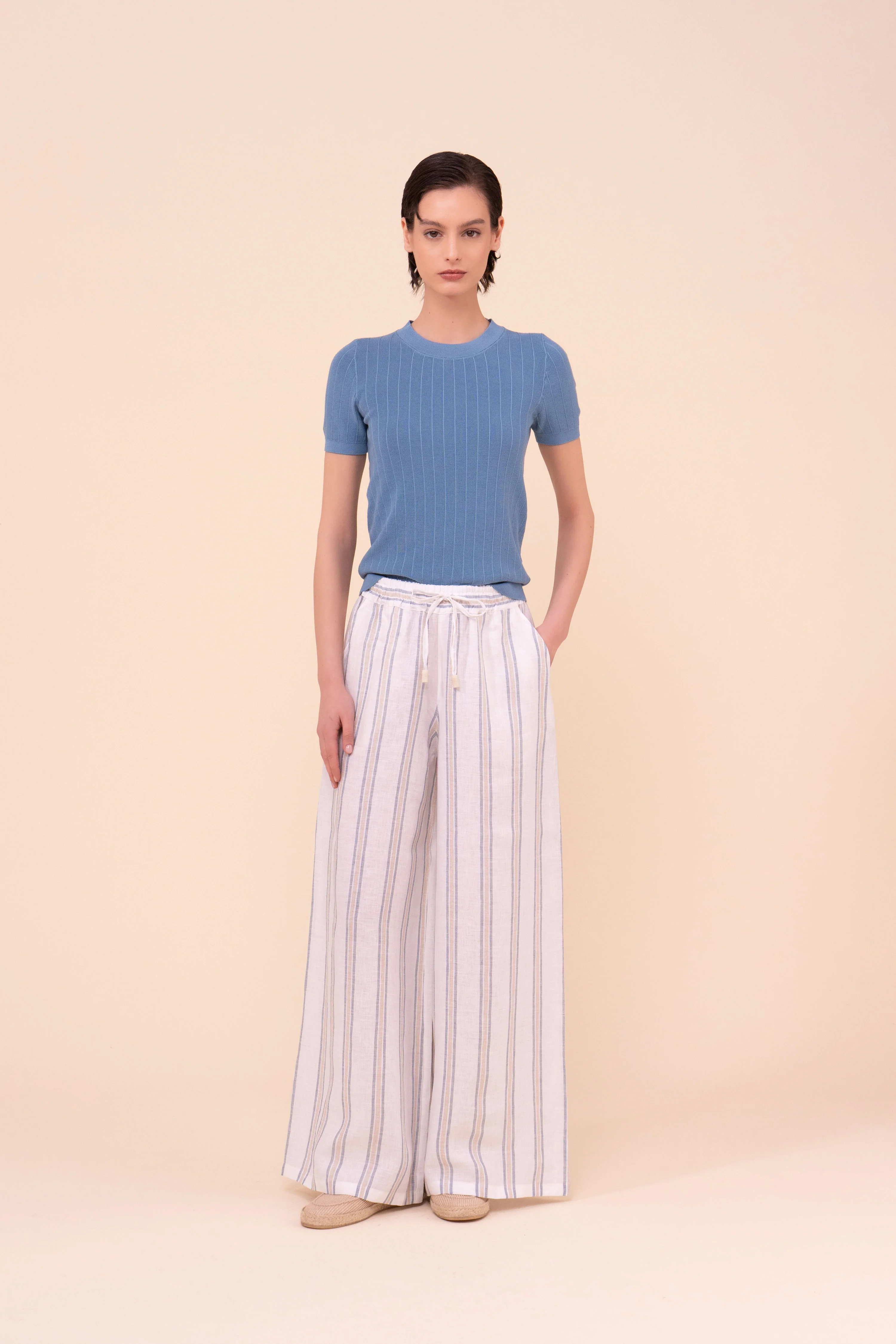 Tate Dusty Cotton Knit T-Shirt - Image 2