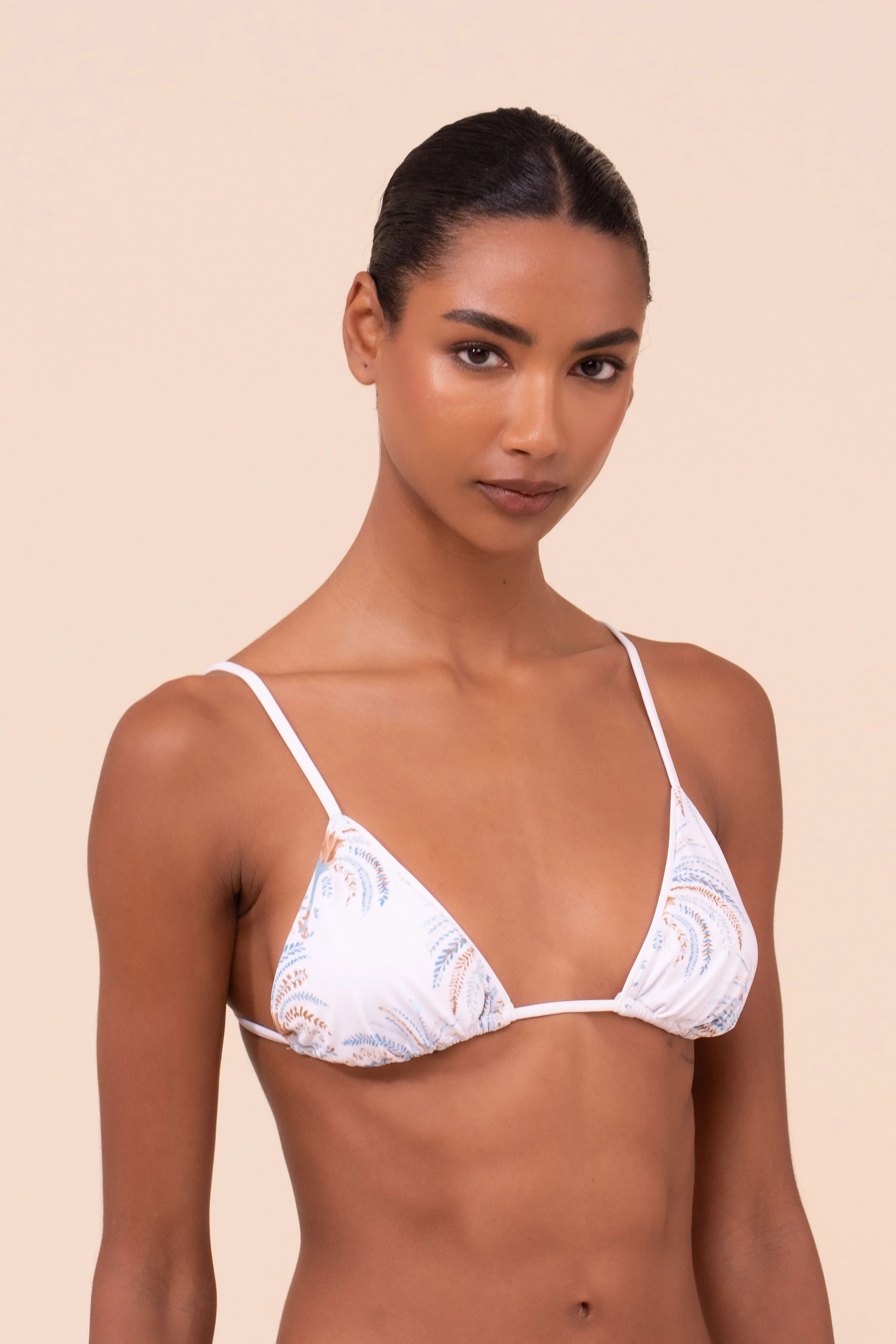 Carolina Bikini Triangle Top - Palms Pattern - Image 4