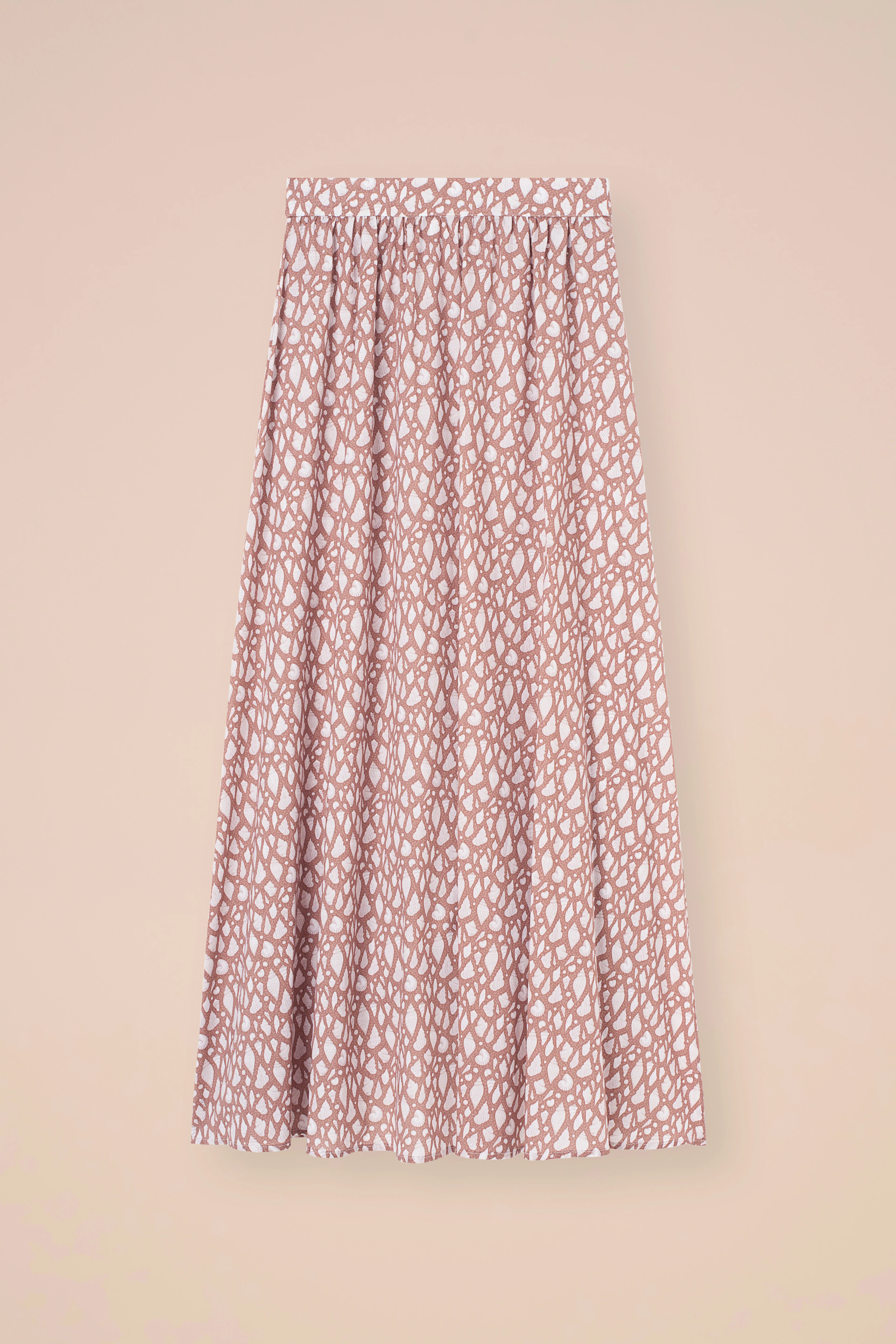 Ustica Printed Cotton Voile Skirt - Shells Pattern - Image 5