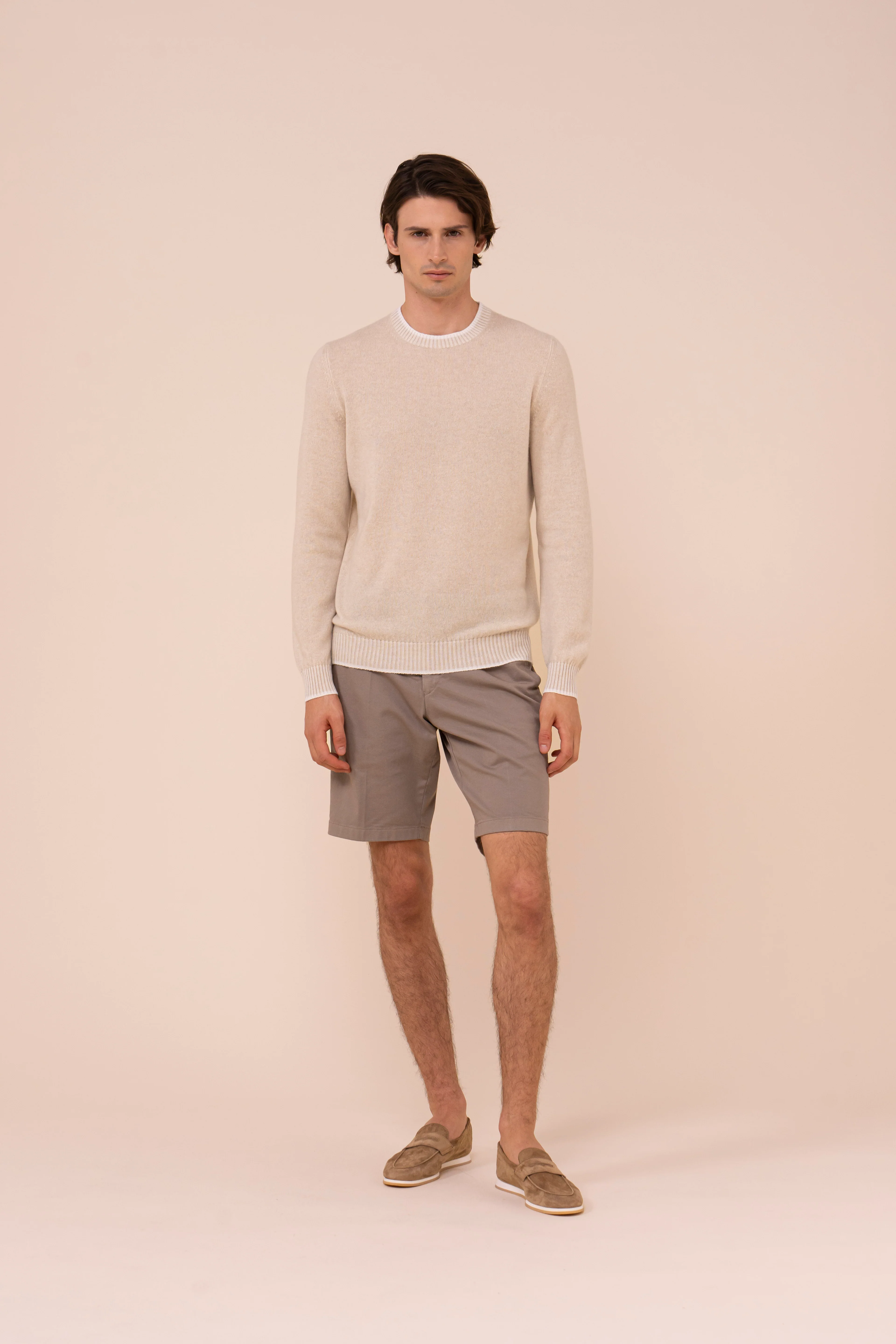 Argentina Van Cashmere Spring Crewneck - Bicolor - Image 2