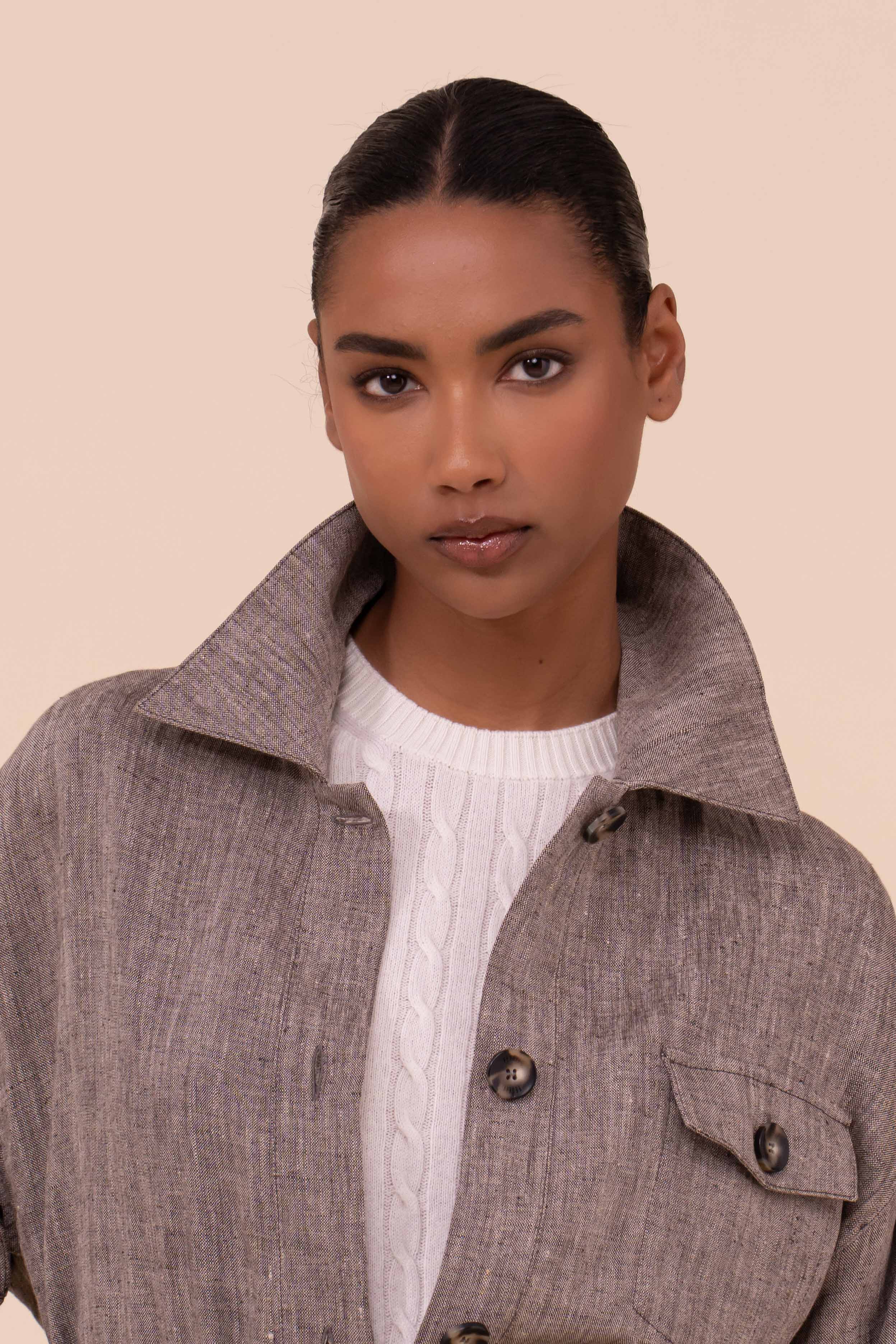 Vega Linen Safari Jacket - Image 4