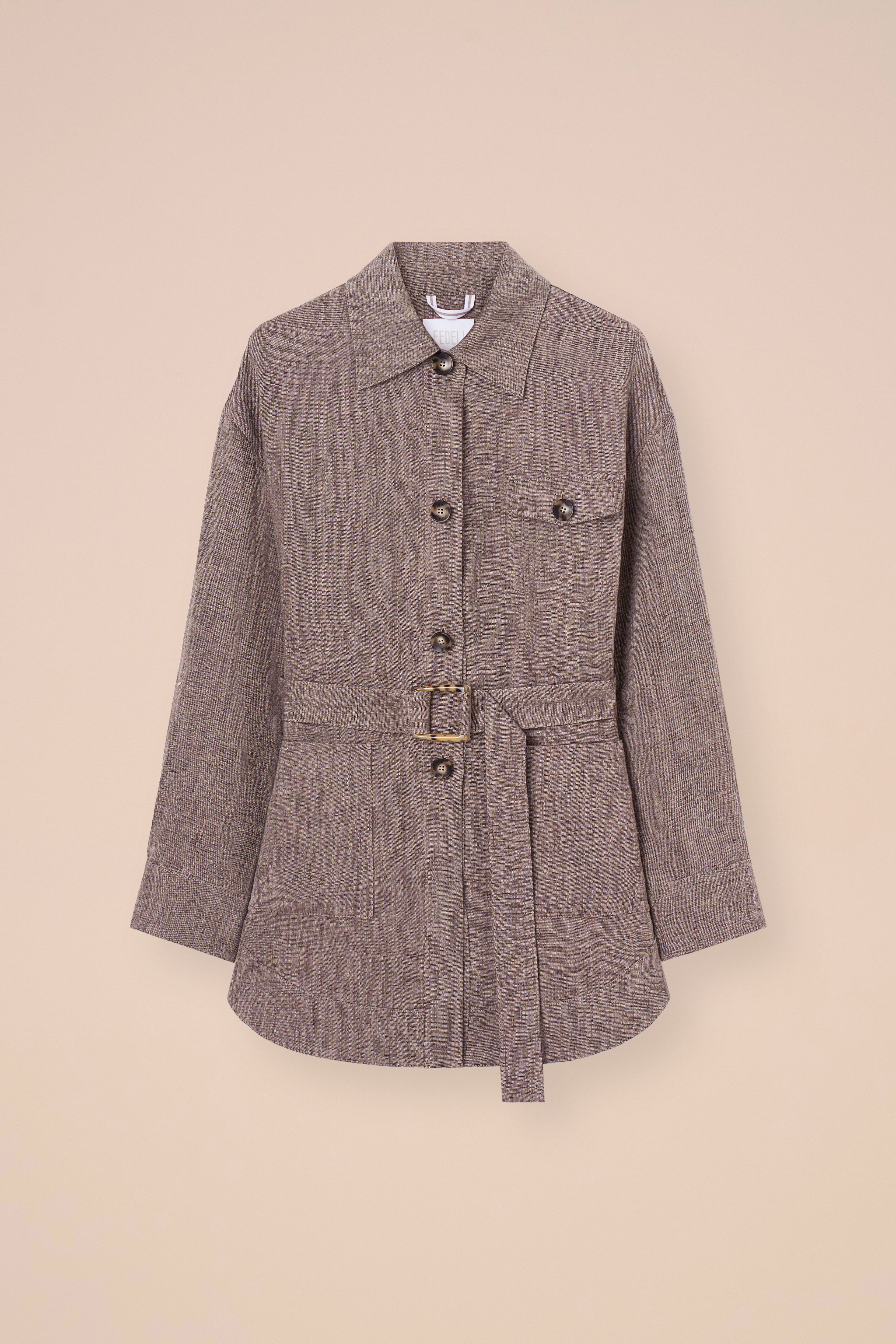 Vega Linen Safari Jacket - Image 5