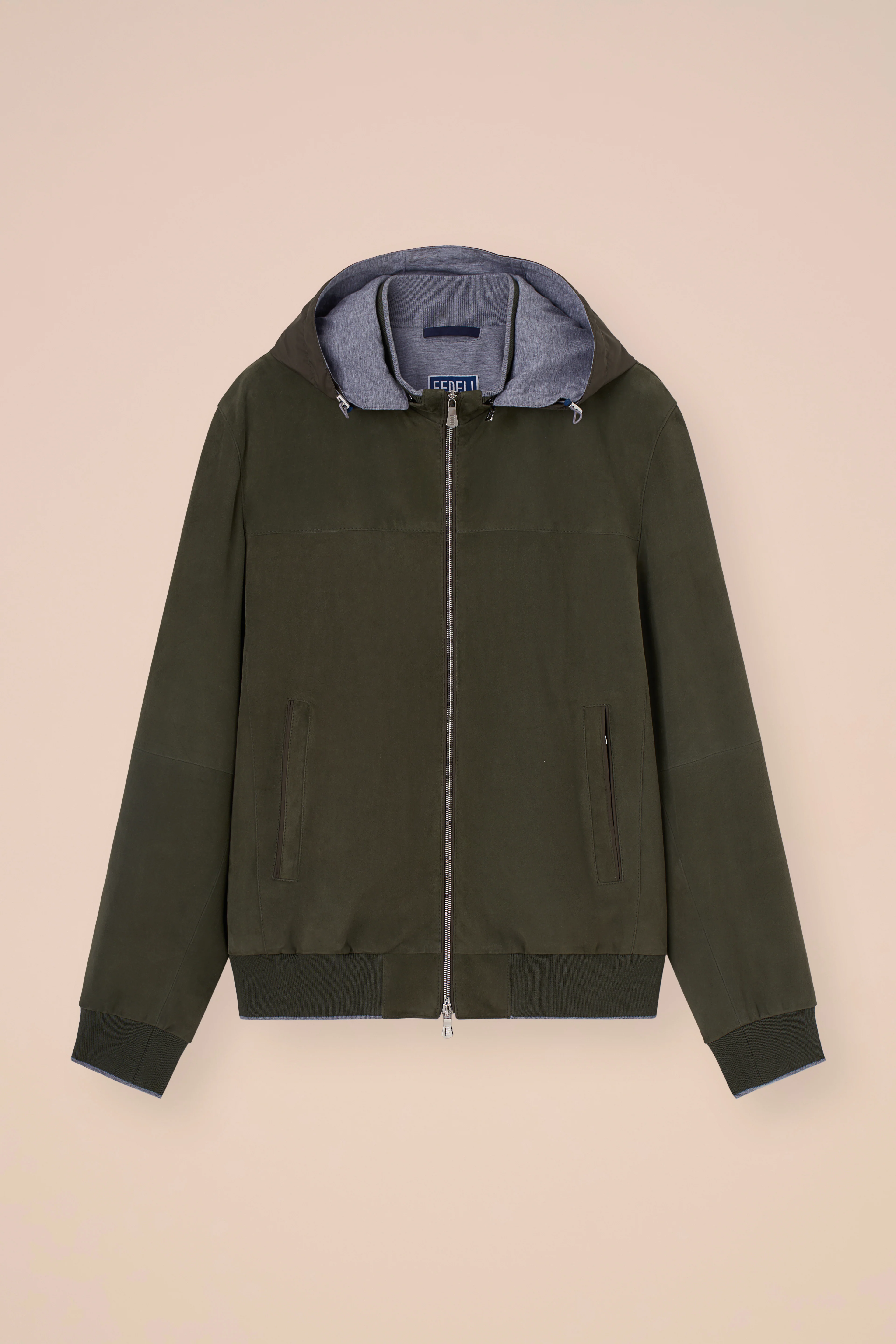 Vienna Suede Hooded Zipped Jacket - Image 5