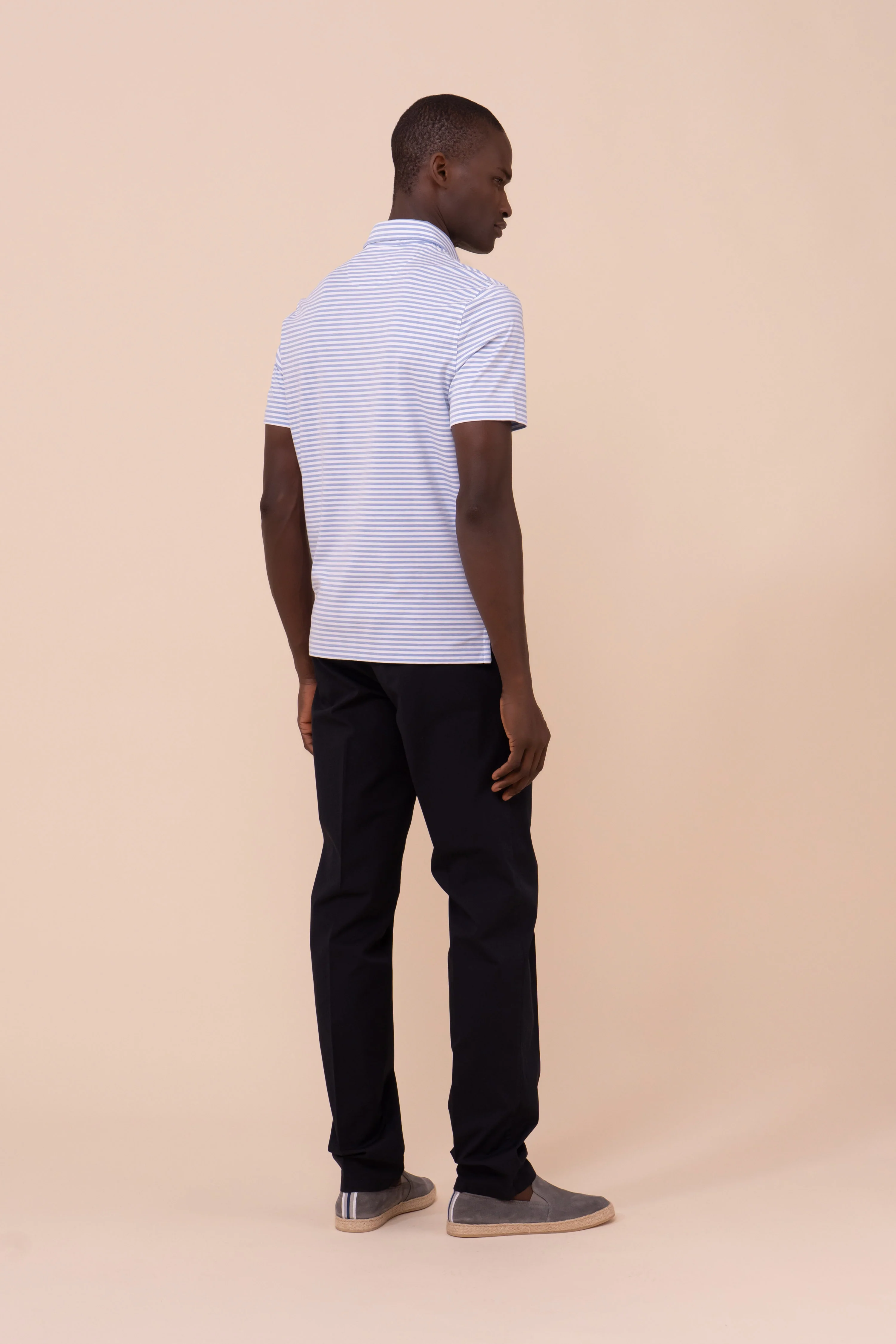 Zero Techno Jersey Striped Polo - Image 3